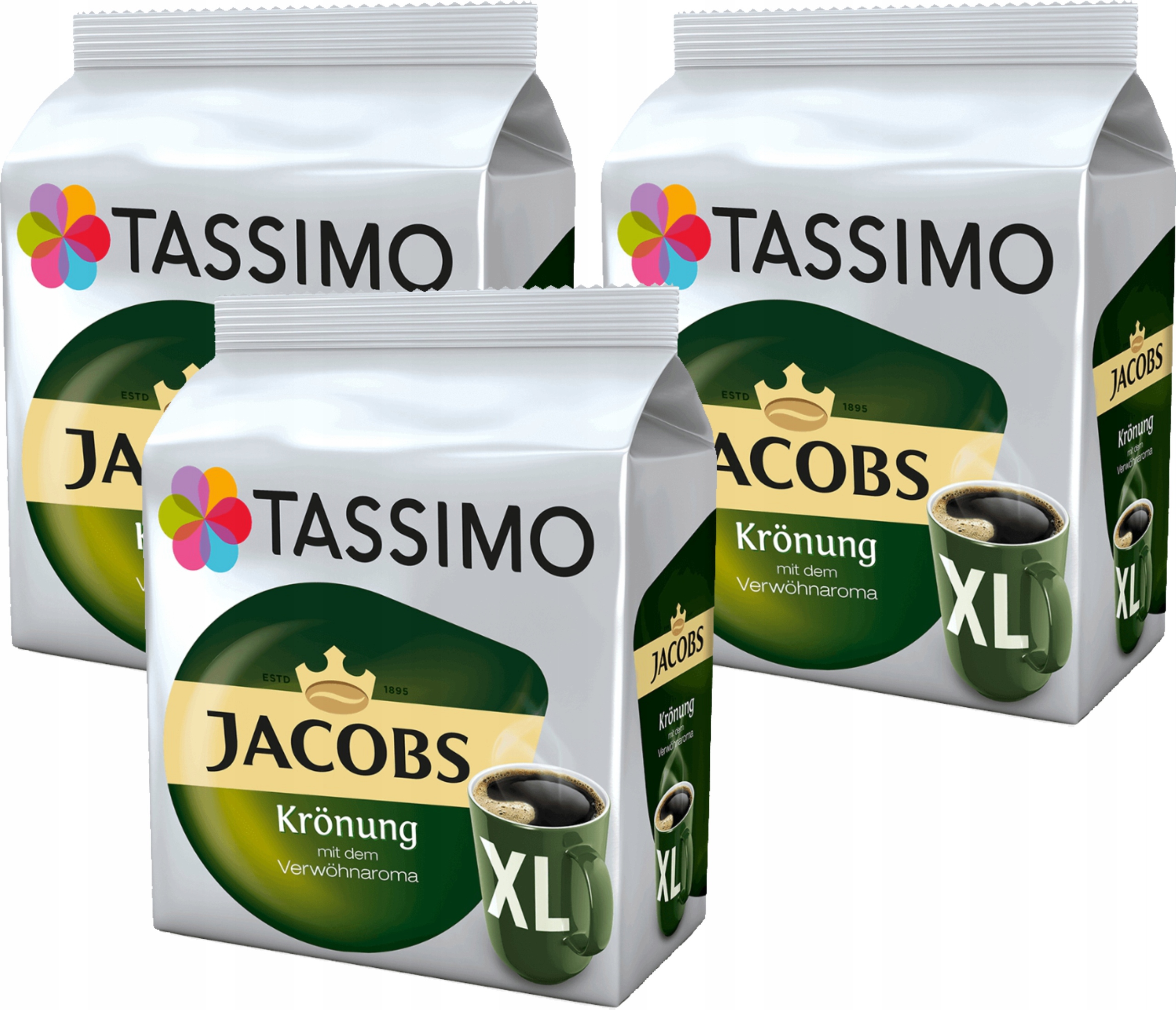 Levně Kapsle Tassimo Jacobs káva Kronung XL 3 x 16 kusů
