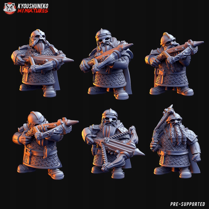 Dwarf Crossbowmen x5 Kyoushuneko Miniatures 28 mm Wydawca Forge of Generals