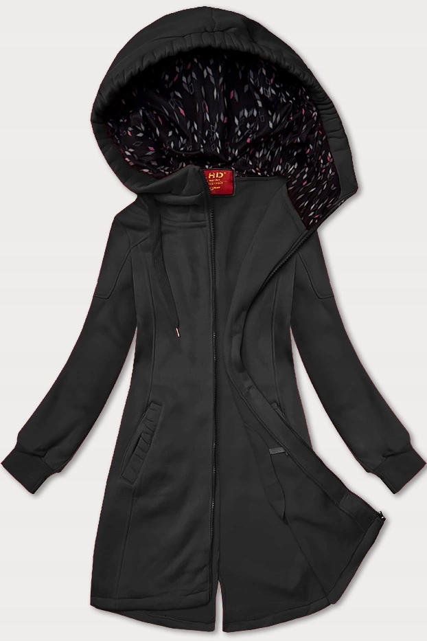 Długa Bluza Z Kapturem AMG693A Grafit XL (42)