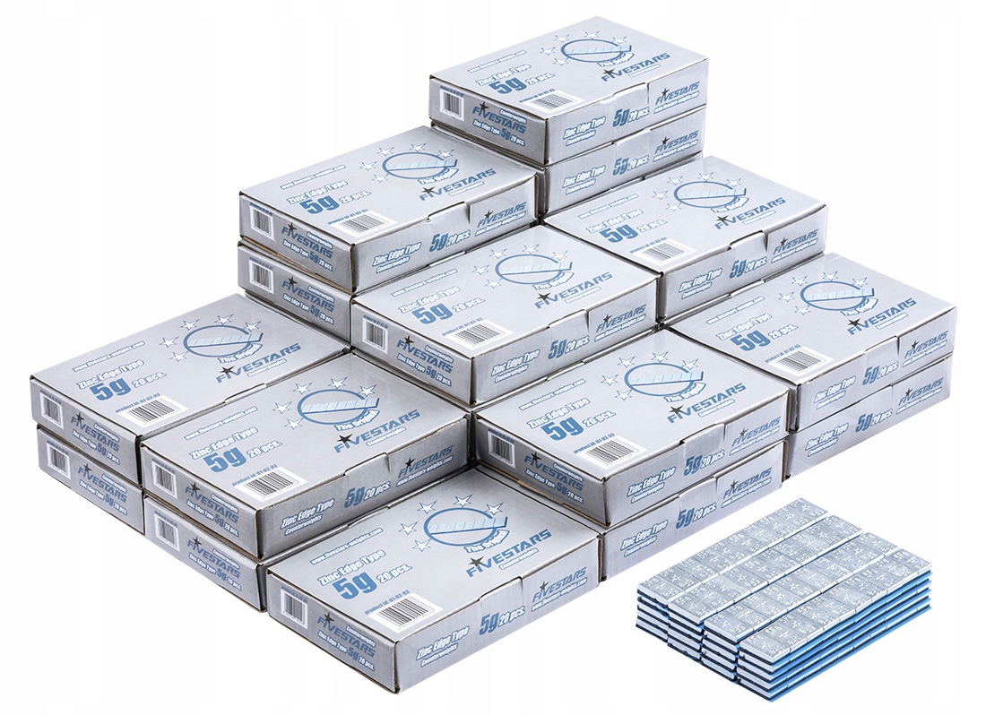 Цинк Fe Fivestars 480 клейкие грузила полосы 5G