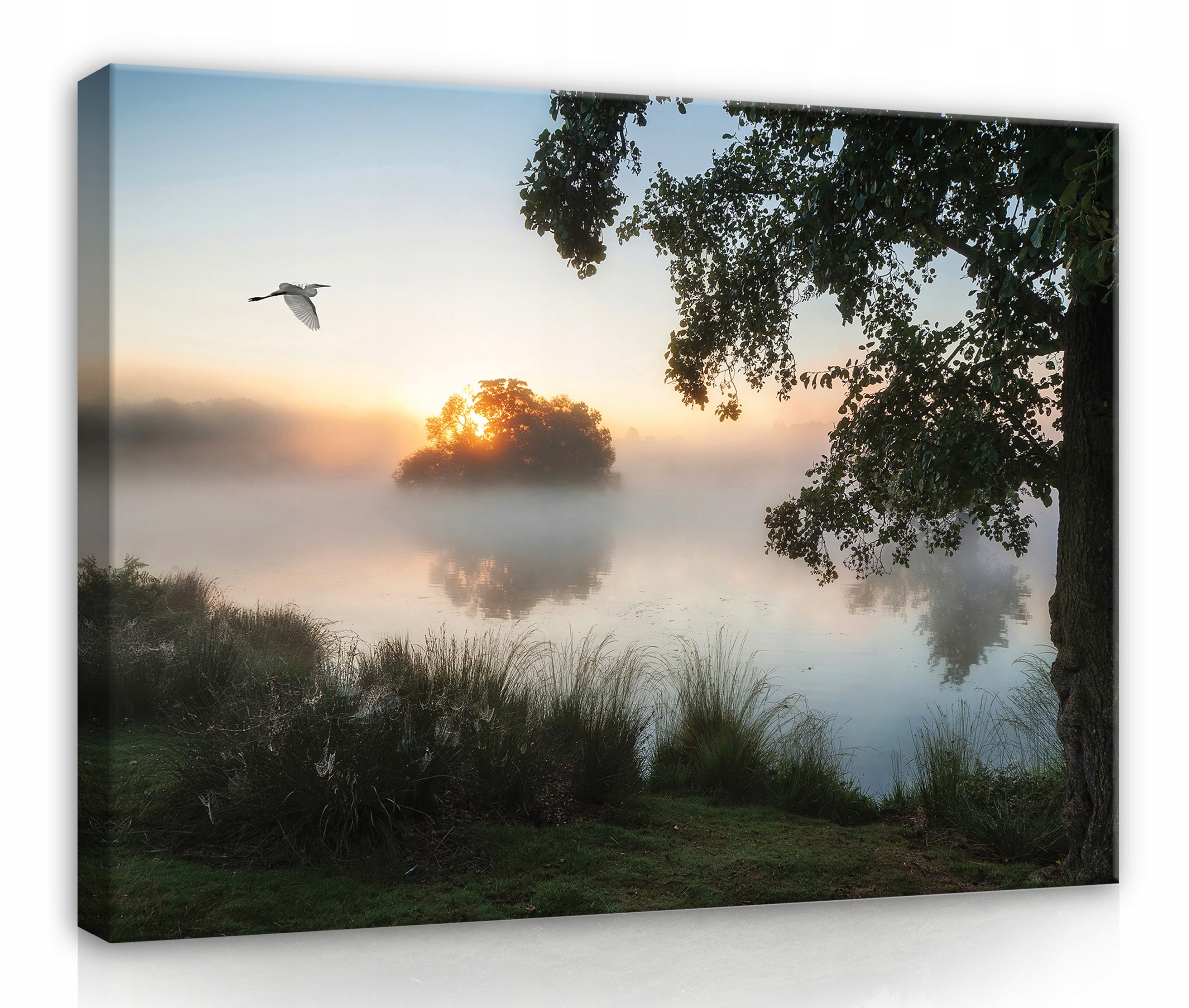 Obraz Na Plátně Canvas 100x75 Jezero Mlha Krajina