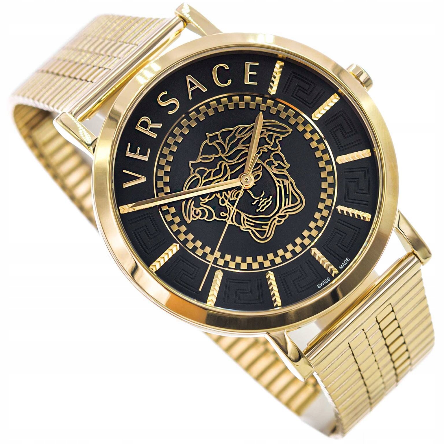 Pánské Hodinky Versace V-essential VEJ400521 Zlaté Na Náramku