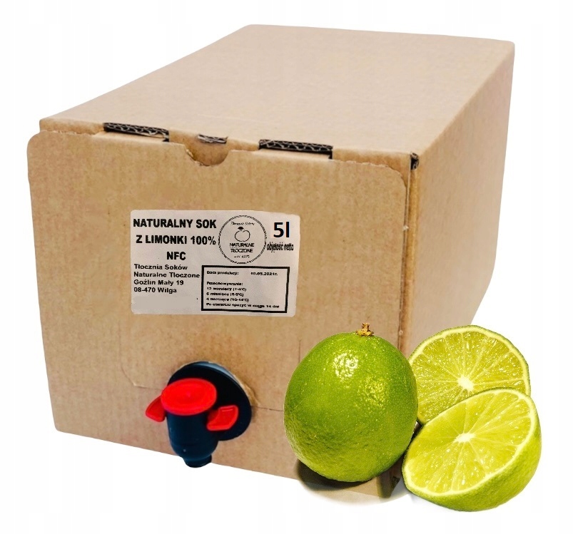 Levně Limetková šťáva 100% 5l Nfc (V Kartonu)- lisovaná