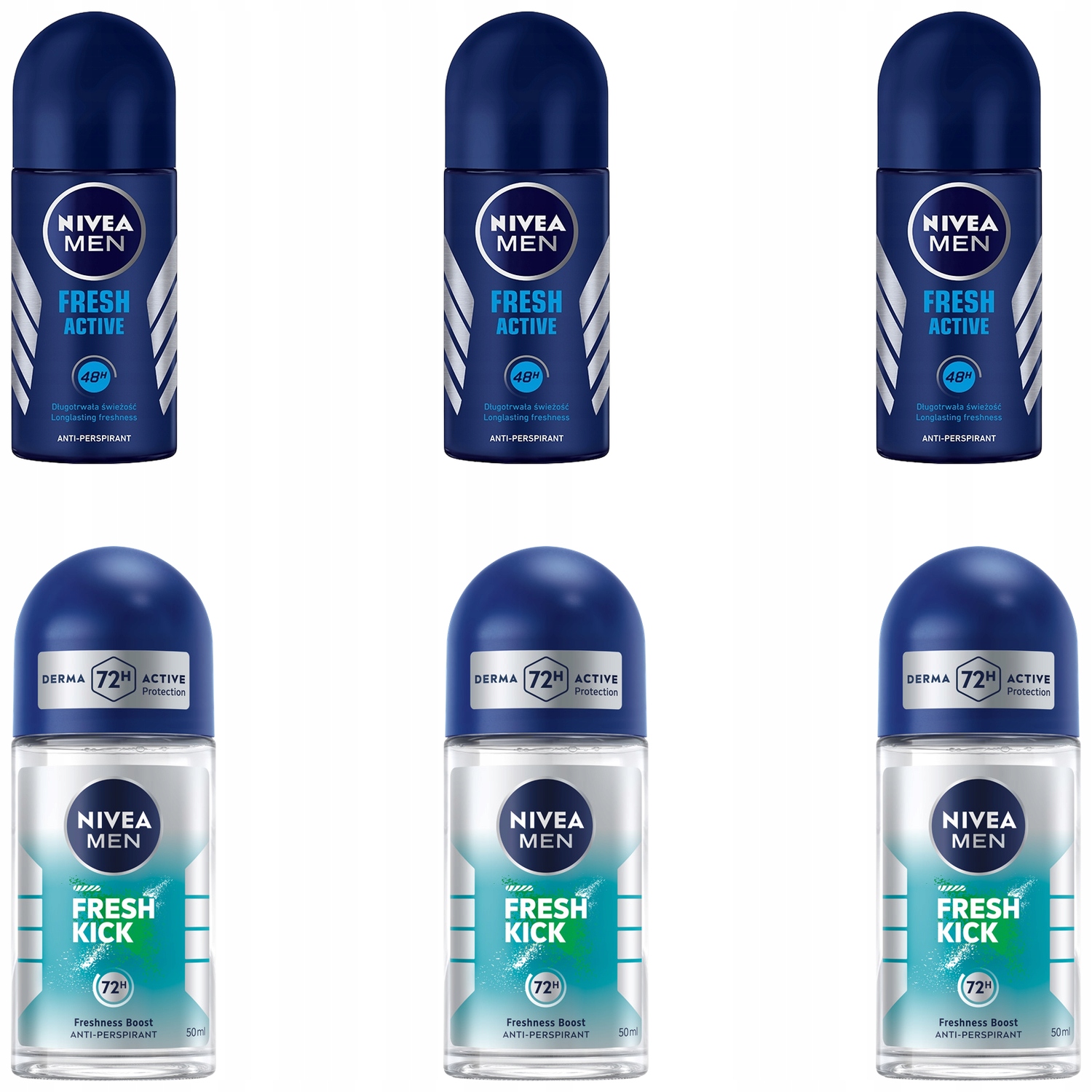 Men Fresh Antyperspirant męski w kulce Kick Active