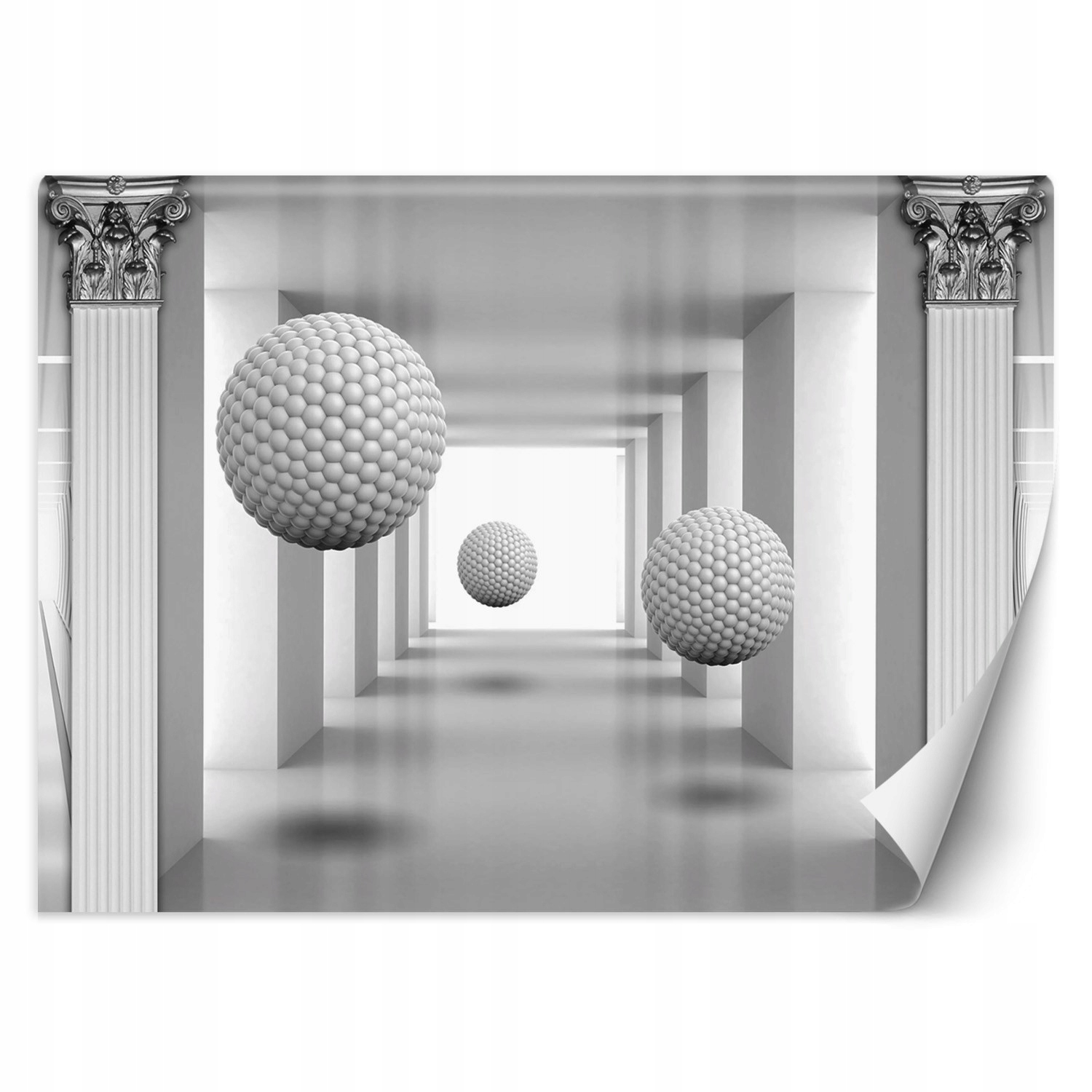 Fototapeta 3D koule v tunelu 200x140