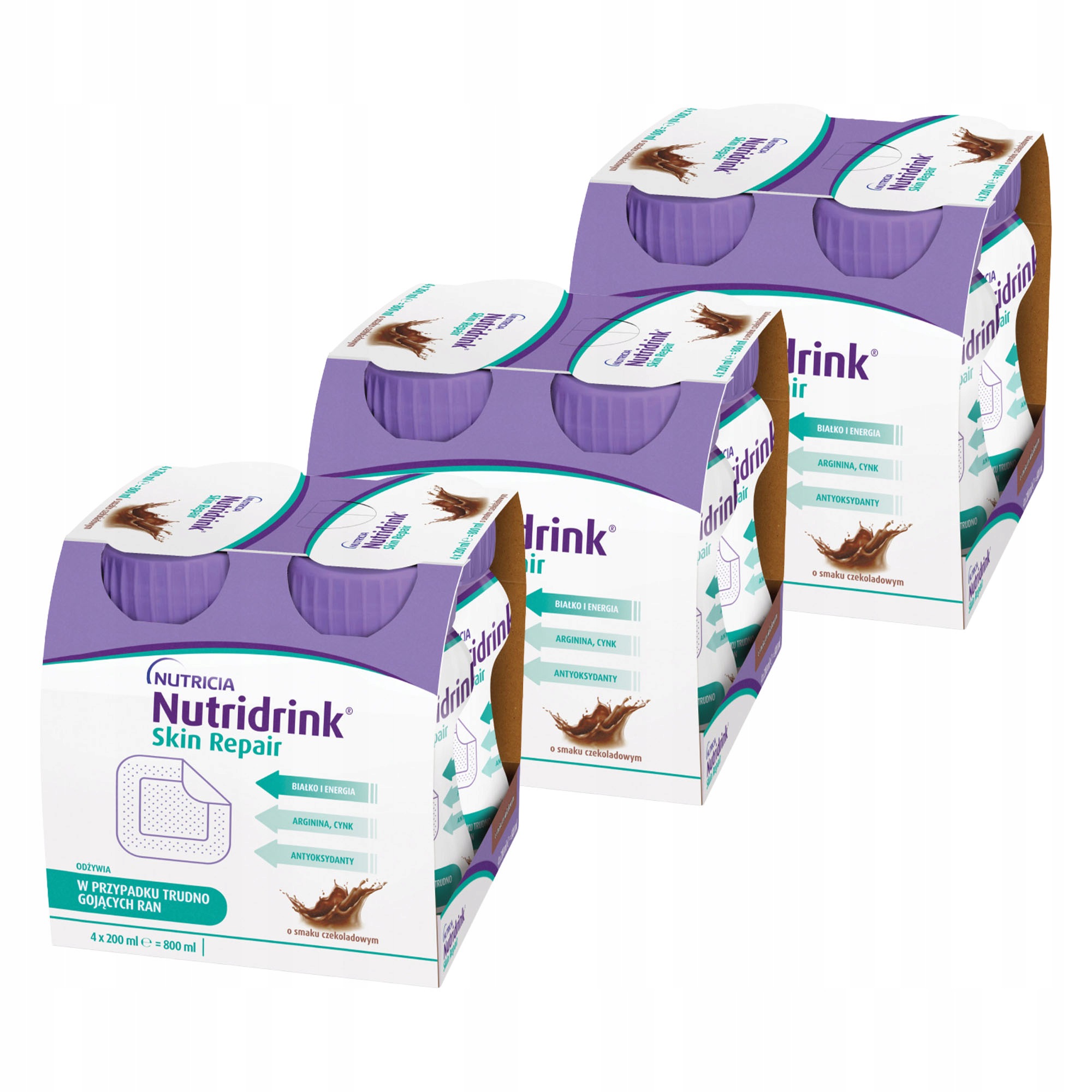 Nutridrink Skin Repair czekolada Zestaw 12 x 200 ml