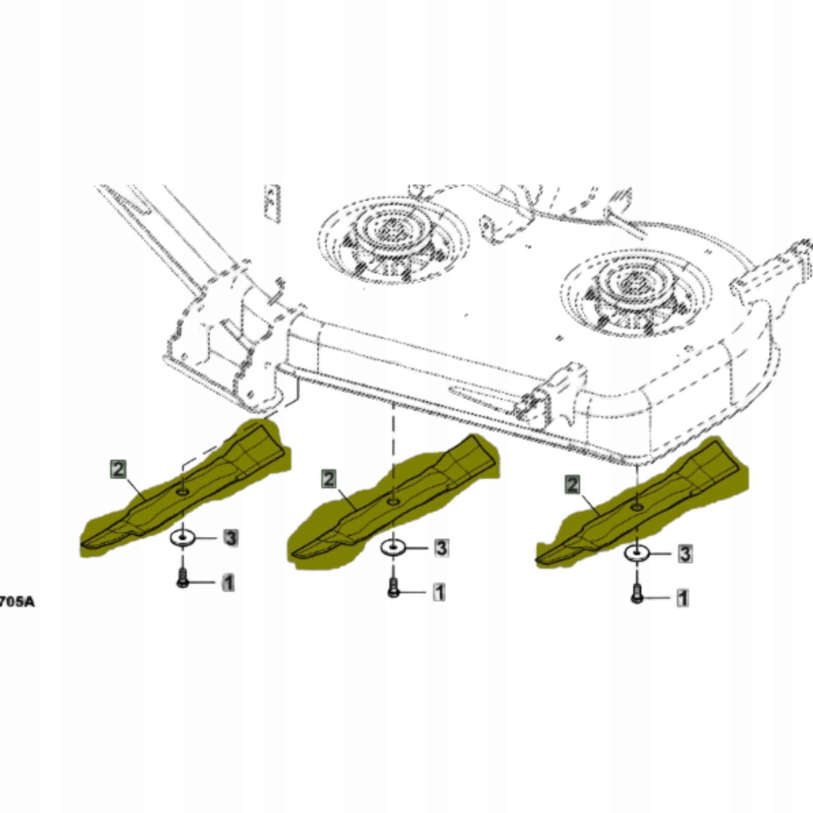 Nože (radlice) John Deere 1023E