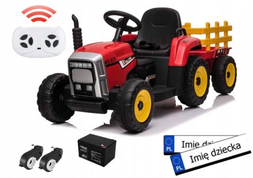 Traktor na akumulator z Przyczepką Pilot 137cm 12V