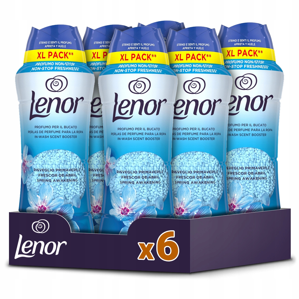 Levně Sada Lenor vonných perliček na praní Spring Awakening 6 x 495 g