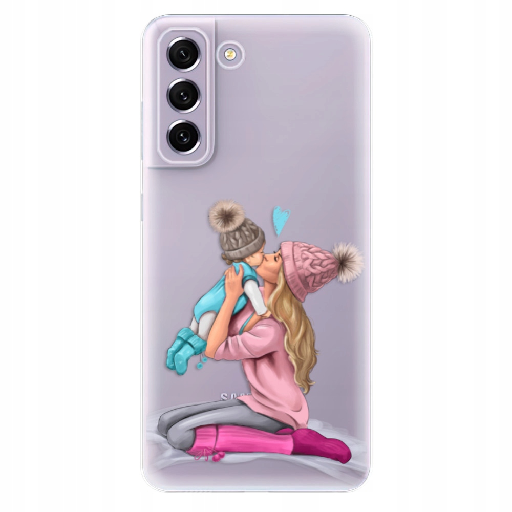 Etui silikonowe Kissing Mom Blond and Boy Samsung Galaxy S21 Fe 5G
