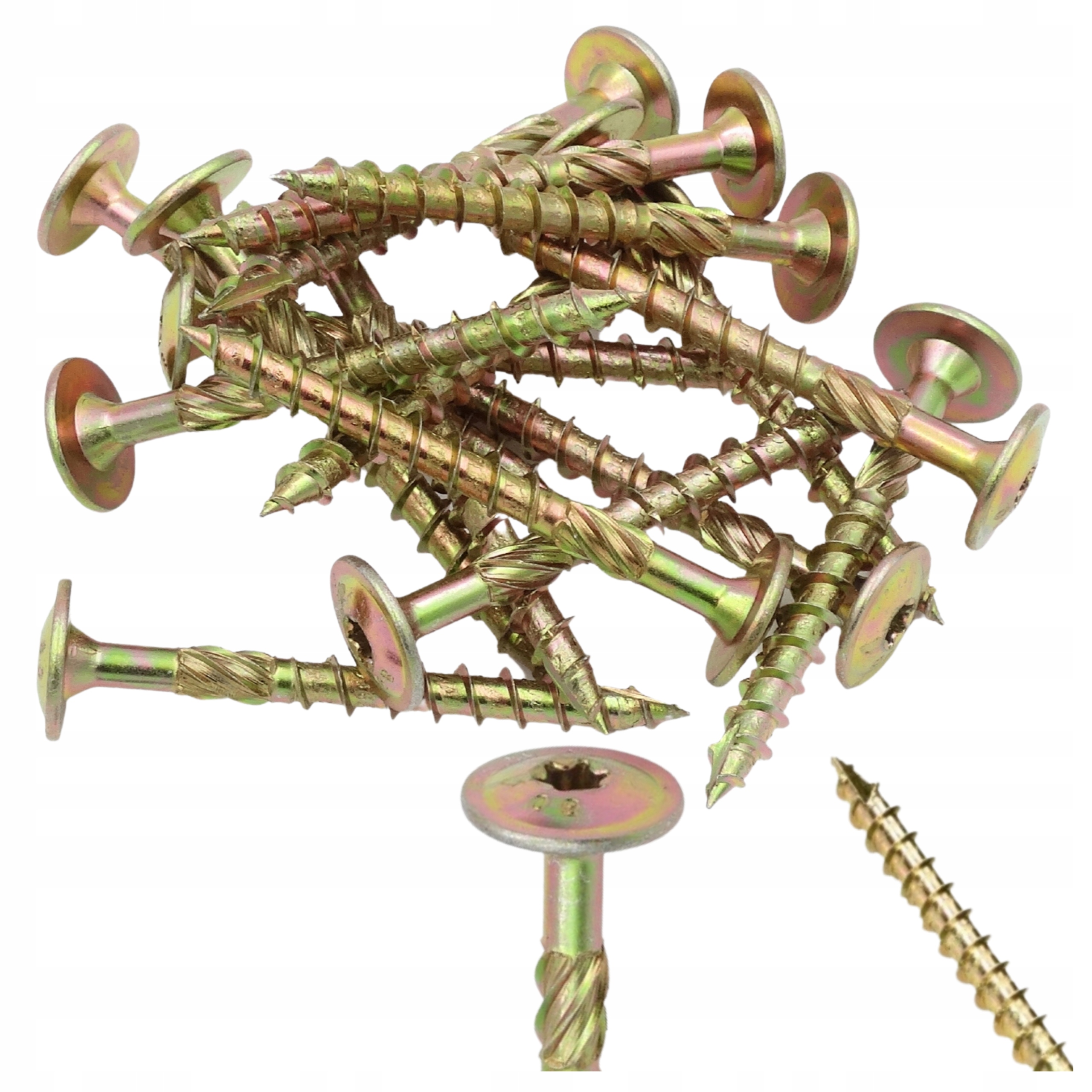 Tesařské Vruty Do Dřeva 8x300 mm Torx 50 kusů Talířové Šrouby