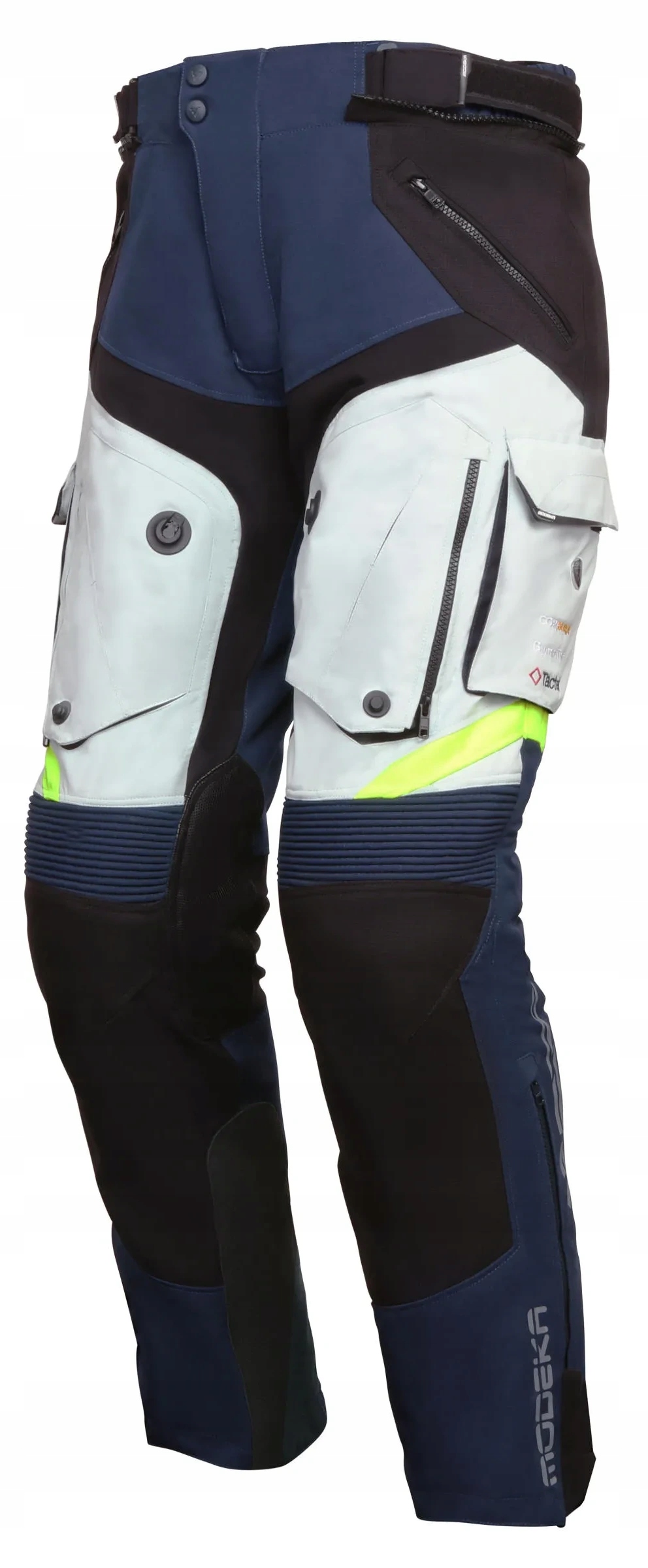 Modeka Panamericana II Blue Grey Pánske Motocyklové Nohavice Textilné