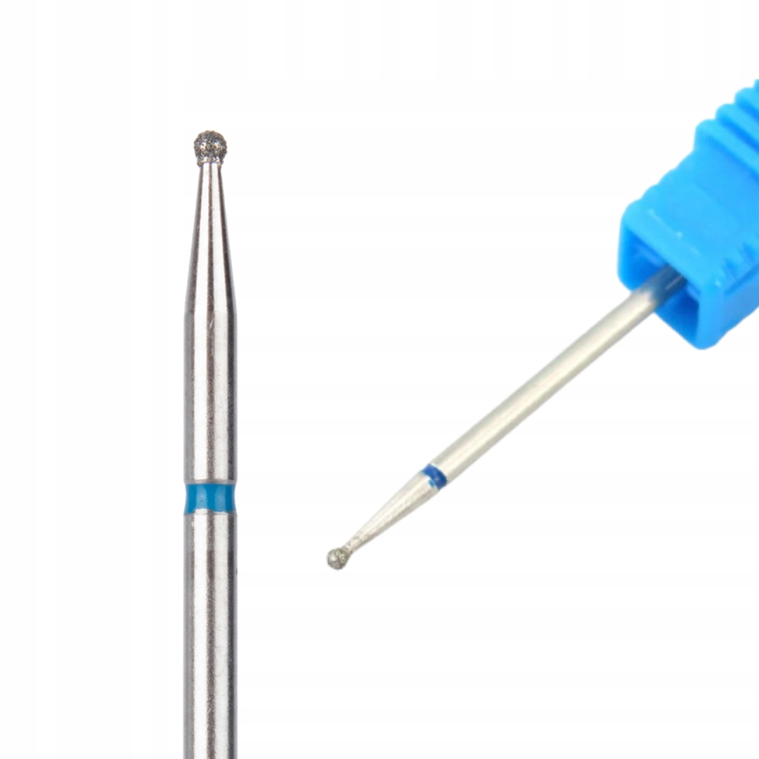 FREZ DIAMENTOWY KULKA 1,2 MM niebieski do skórek
