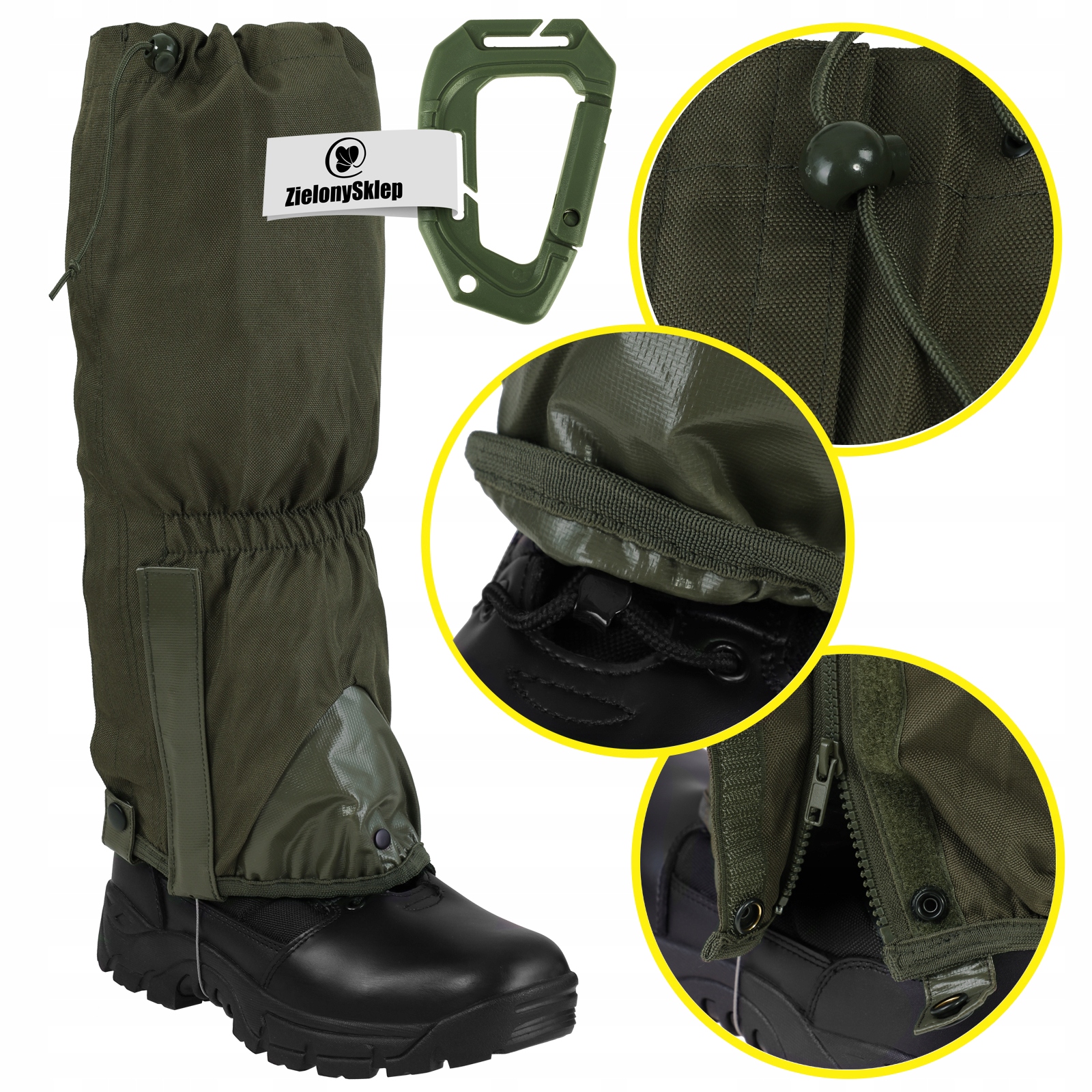 Stuptuty ochraniacze wodoodporne wojskowe Mil-tec Pro stalowa linka +gr.