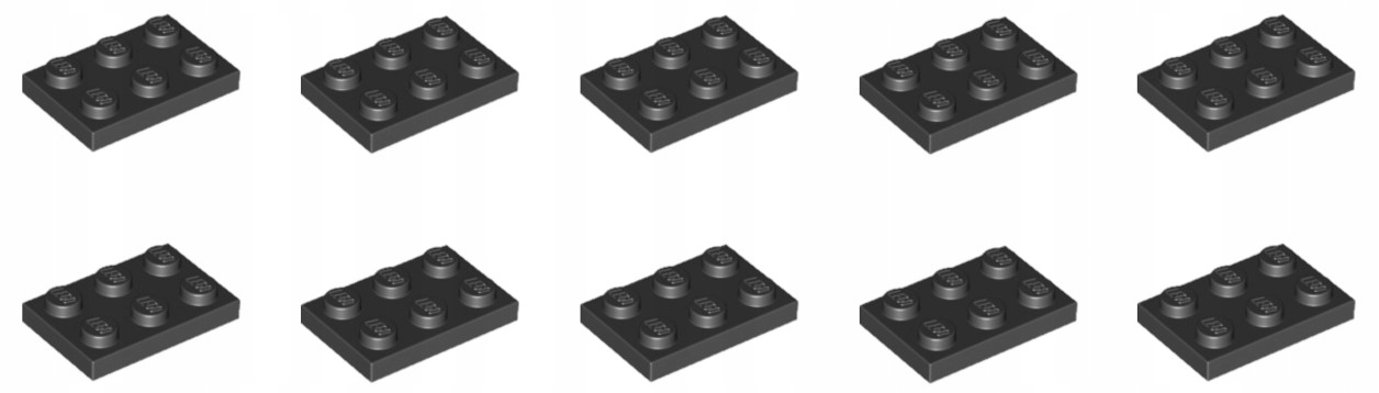 

Lego Płytka 2x3 Czarny 3021 302126 10szt