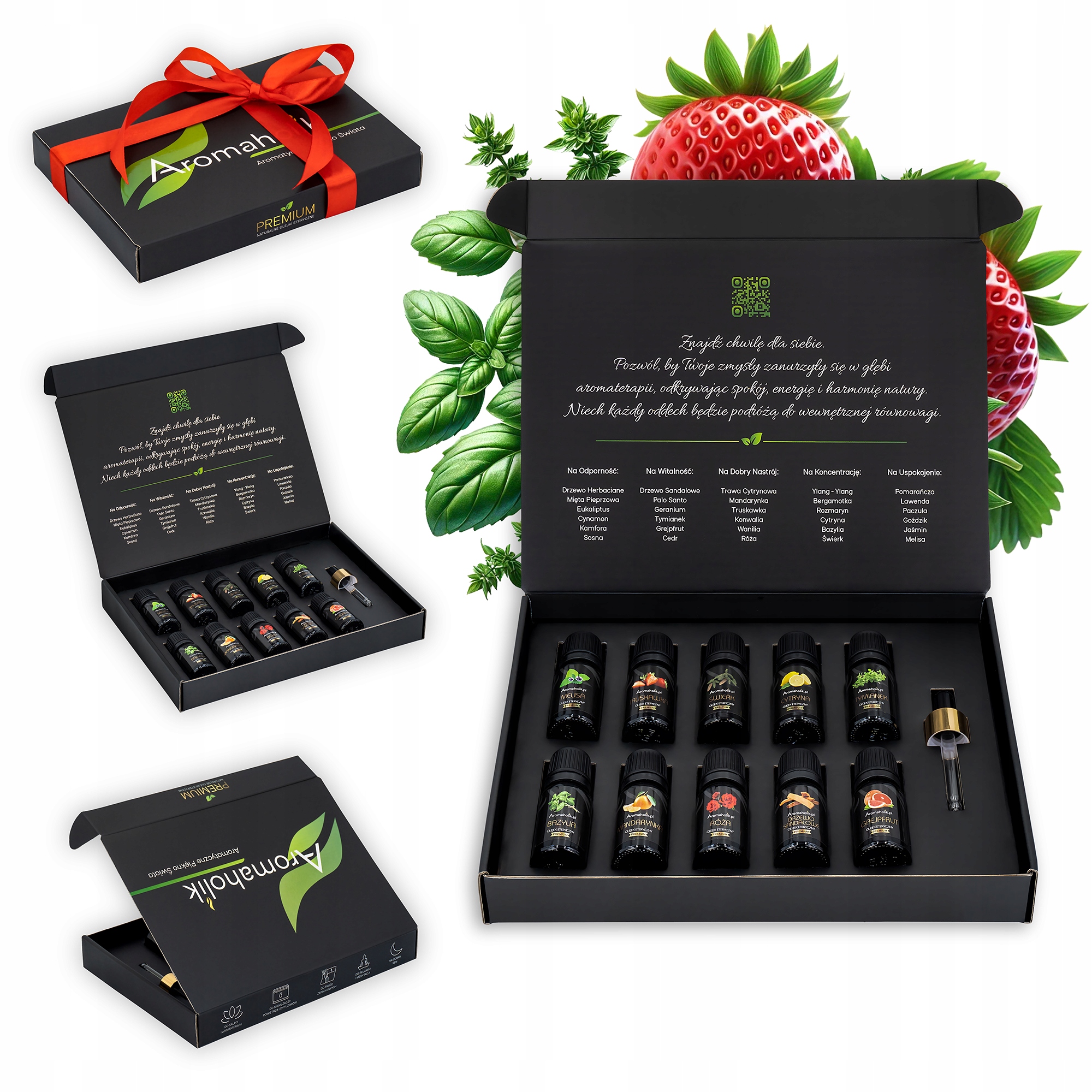 Naturalne olejki eteryczne Bio owocowe cytrusowe do aromaterapii 10x10ml