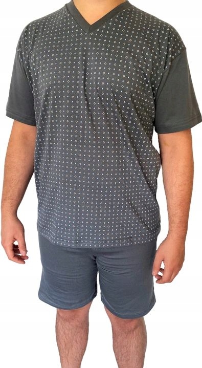 

Piżama Męska C.szary Bawełna Polska Krótka roz.3XL