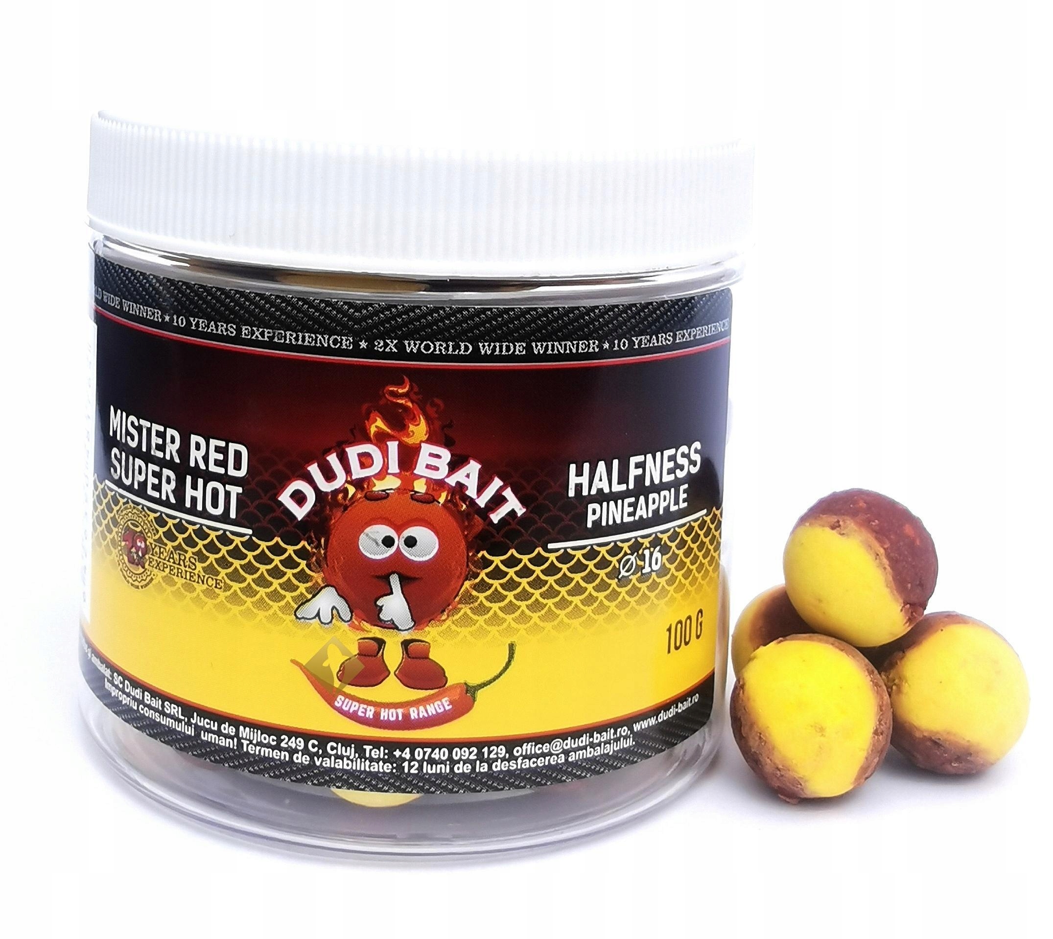 Kulki Wafters Dudi Bait Mister Red Ananas 16mm