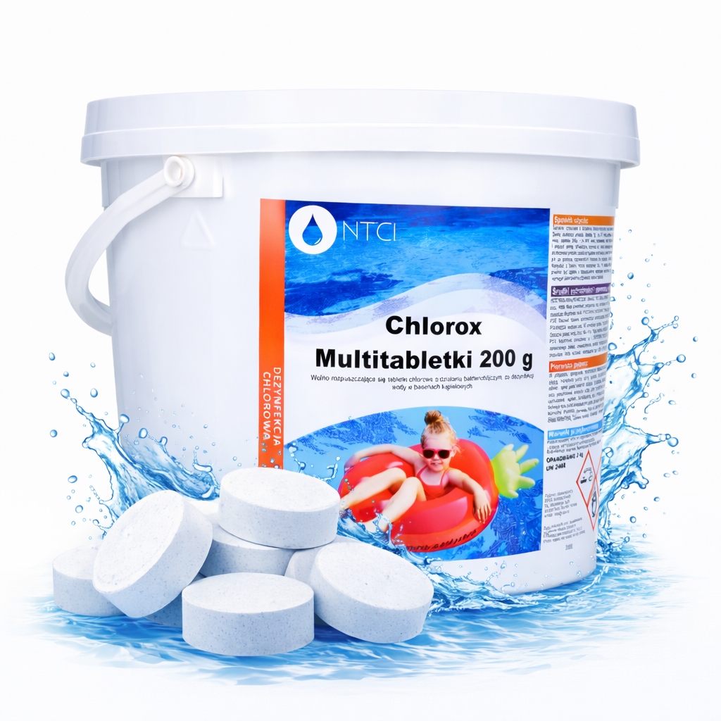 Chlor Duże Multifunkcyjne Tabletki Chemia Basen Jacuzzi Spa Ntce 200g 5kg