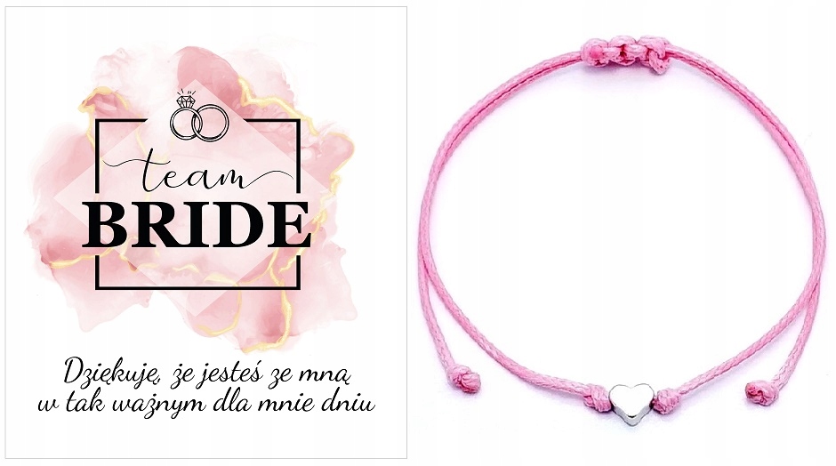 

Bransoletka Wieczór Panieński Team Bride Serce