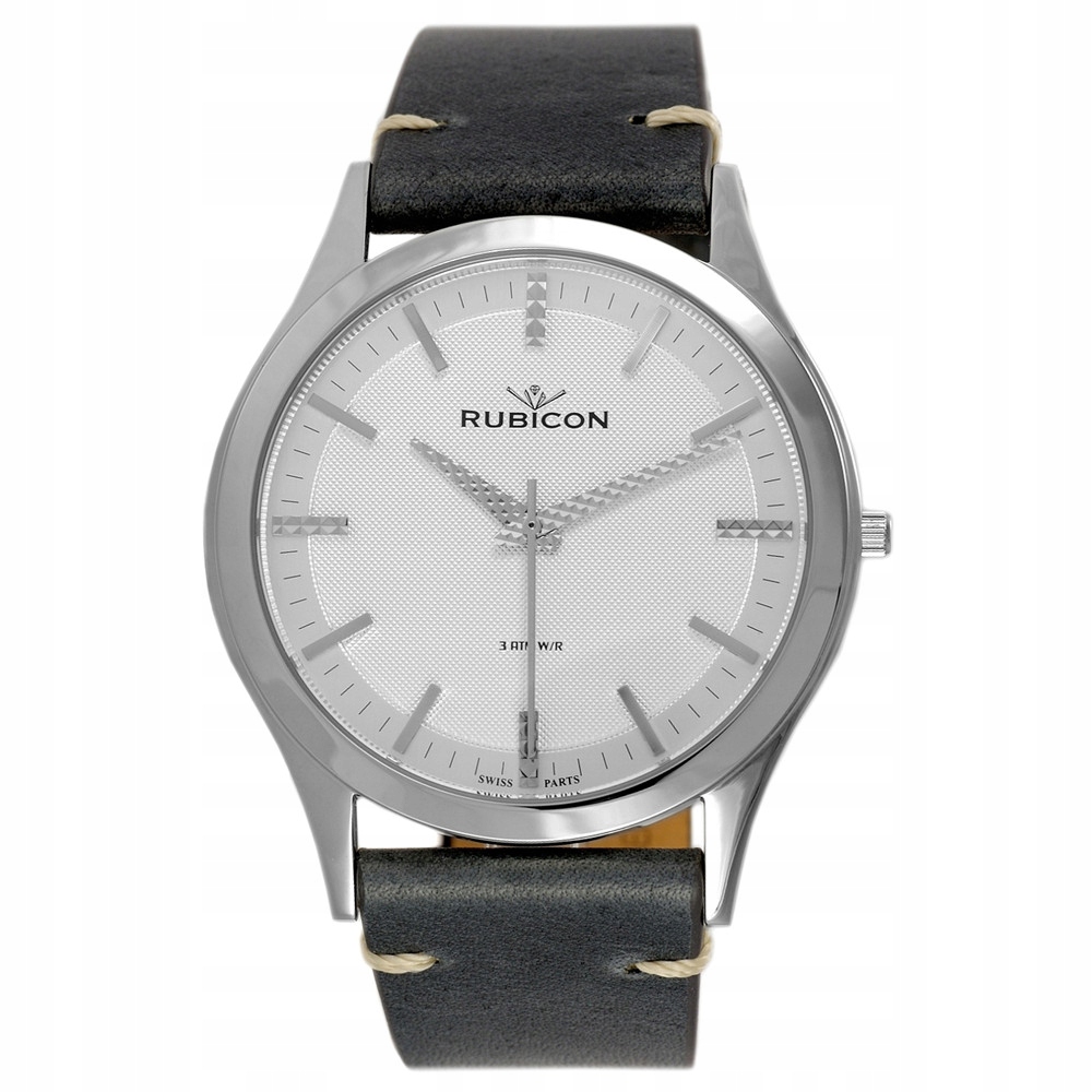 Pánské Hodinky Rubicon RNCE06SISX03BX s černým řemínkem