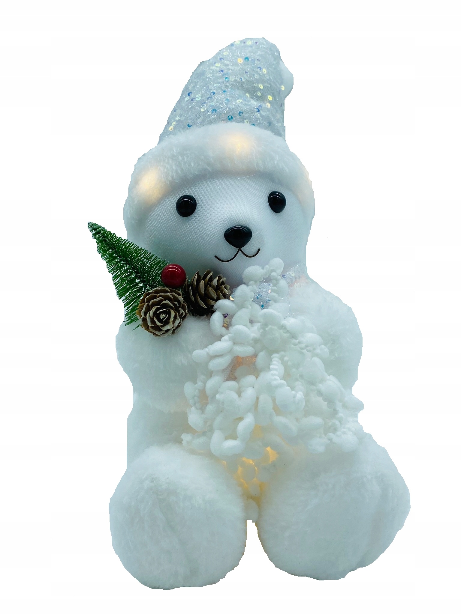 MISIU BOŻONARODZENIOWY Z PODŚWIETLENIEM LED Motyw miś