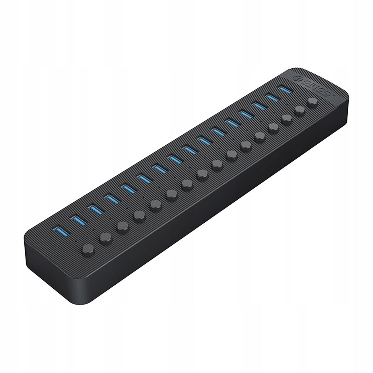 Usb Hub CT2U3-16AB Vypínače 16X Usb-a Černý Rozbočovač Pro Počítač