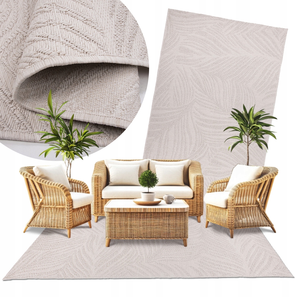 Koberec plochý tkaný Jersey Modný koberec provázkový 80x120 odolný