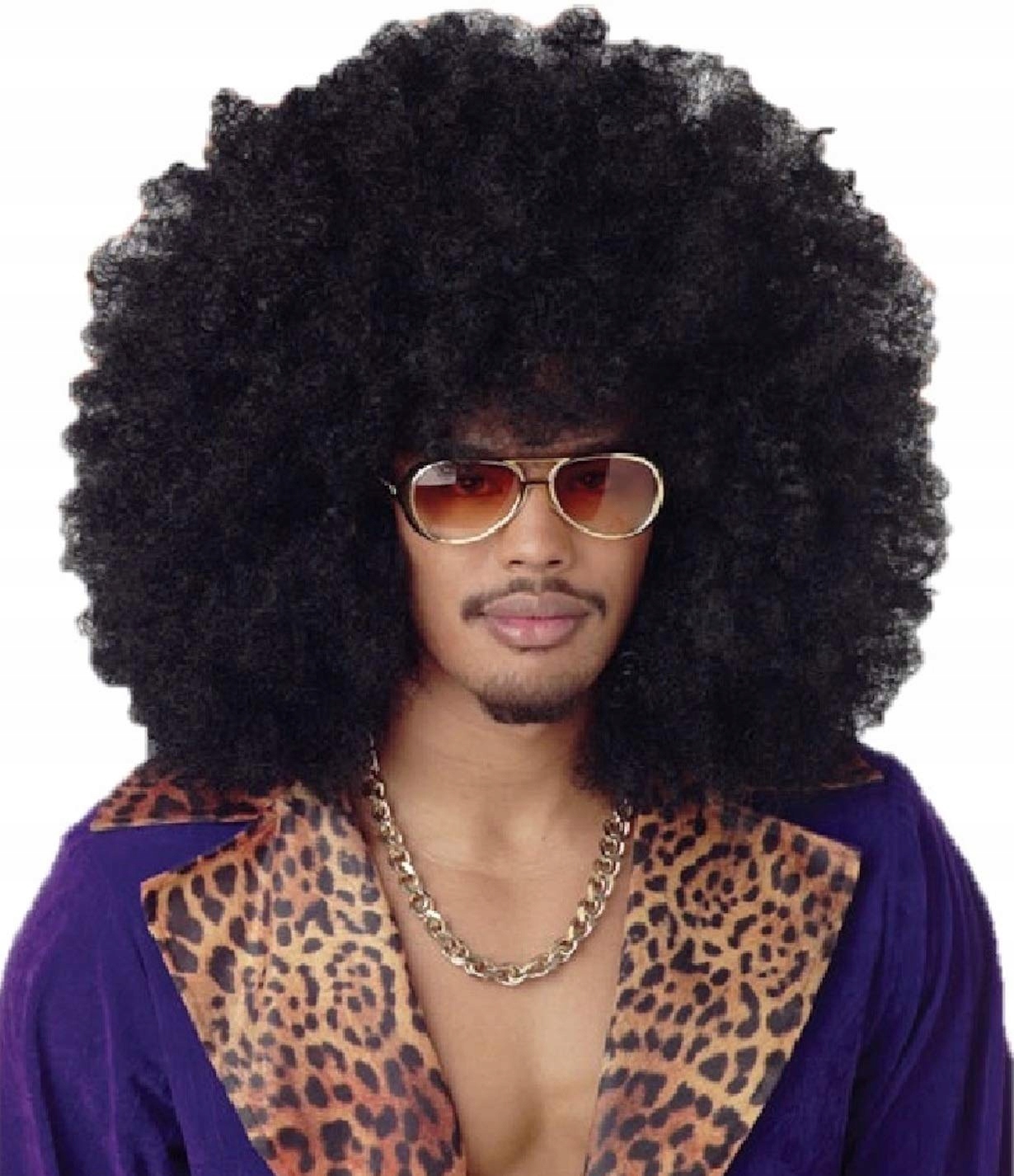 XXL Afro Paruka Černá 280g Velké Loki Karneval Halloween