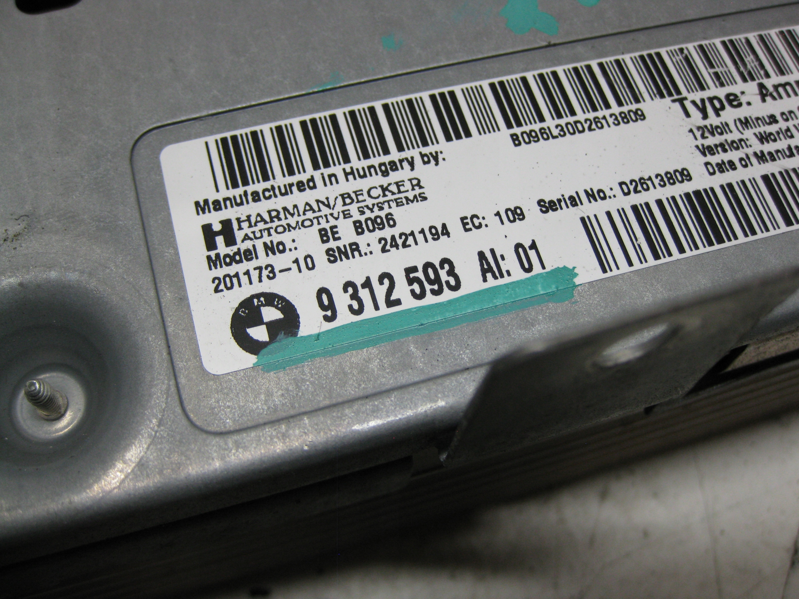 BMW F11 2.5 D 14R amplifier HIFI 9239389
