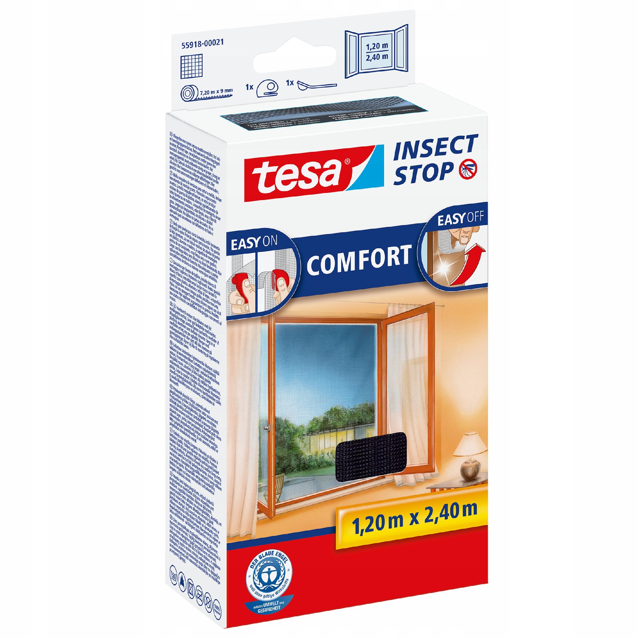 

Moskitiera na okno tesa Comfort 1,2 x 2,4m czarna