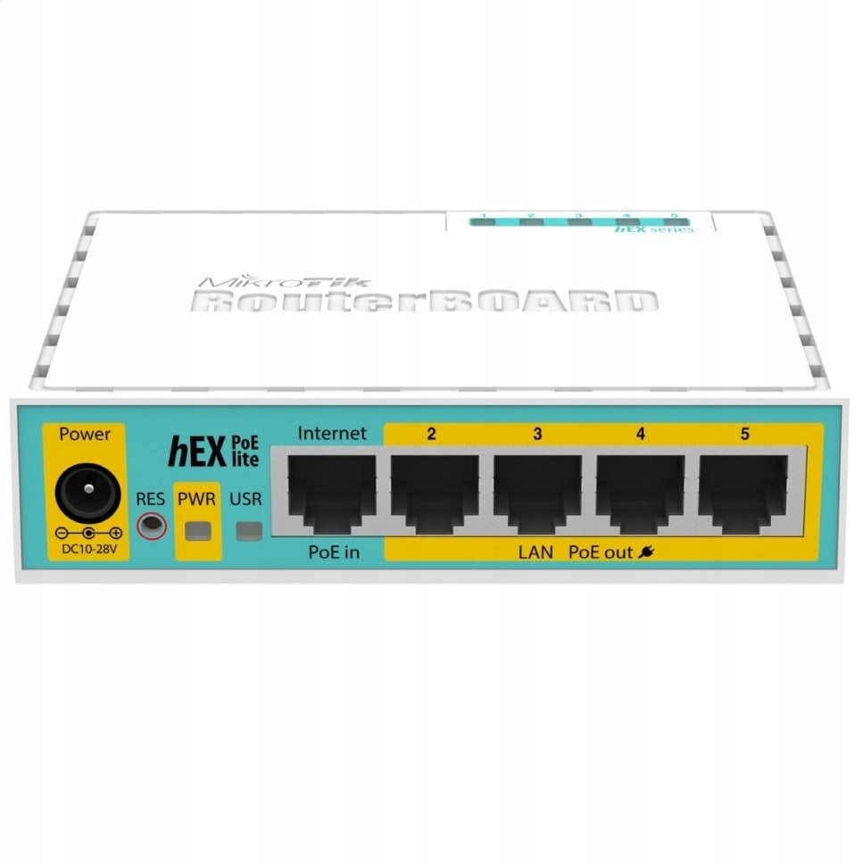 Mikrotik hEX PoE lite router Fast Ethernet Biely