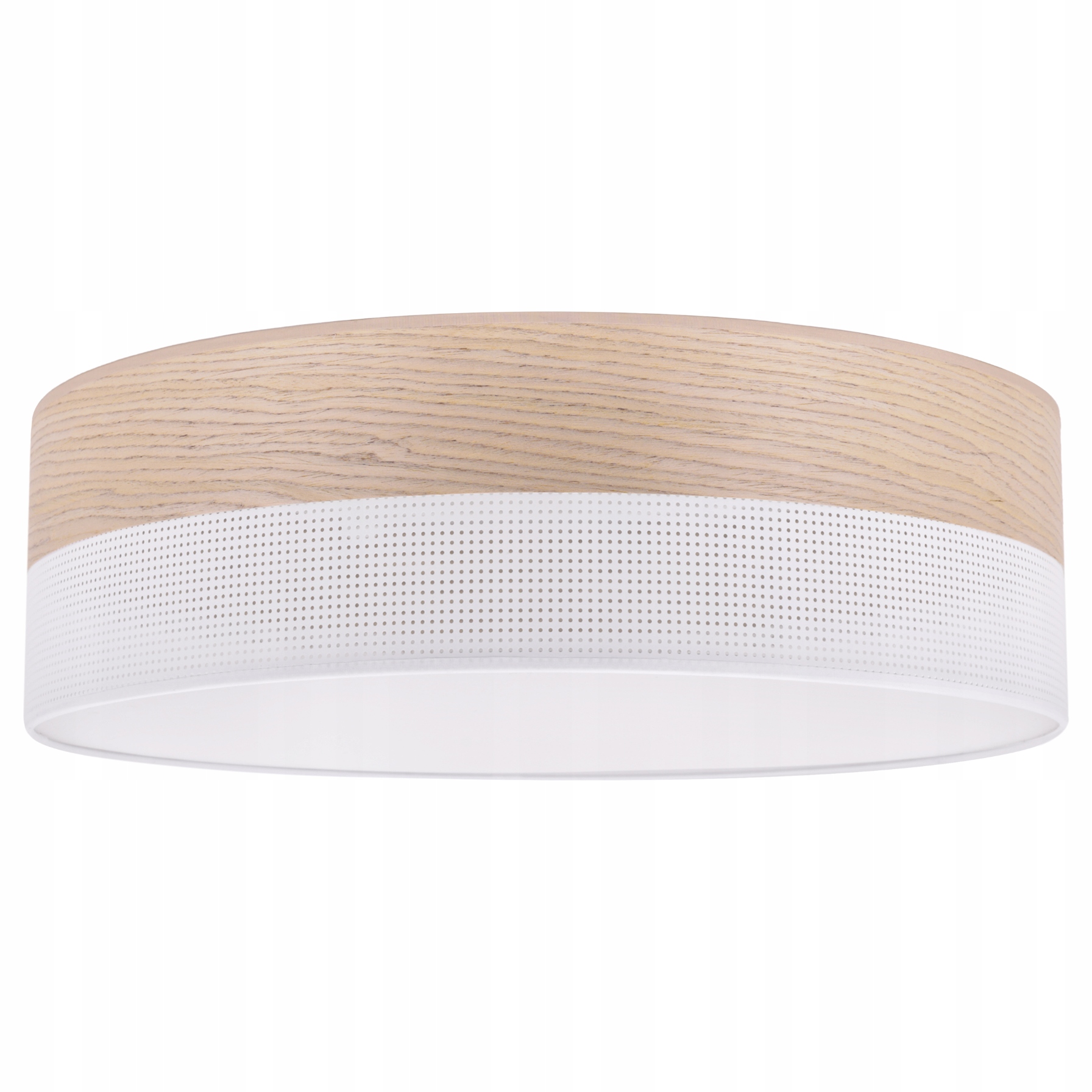 Závesná Stropná Lampa Stropné Svietidlo Biela 50 CM Do Spálne Salónu Tienidlo Fornir