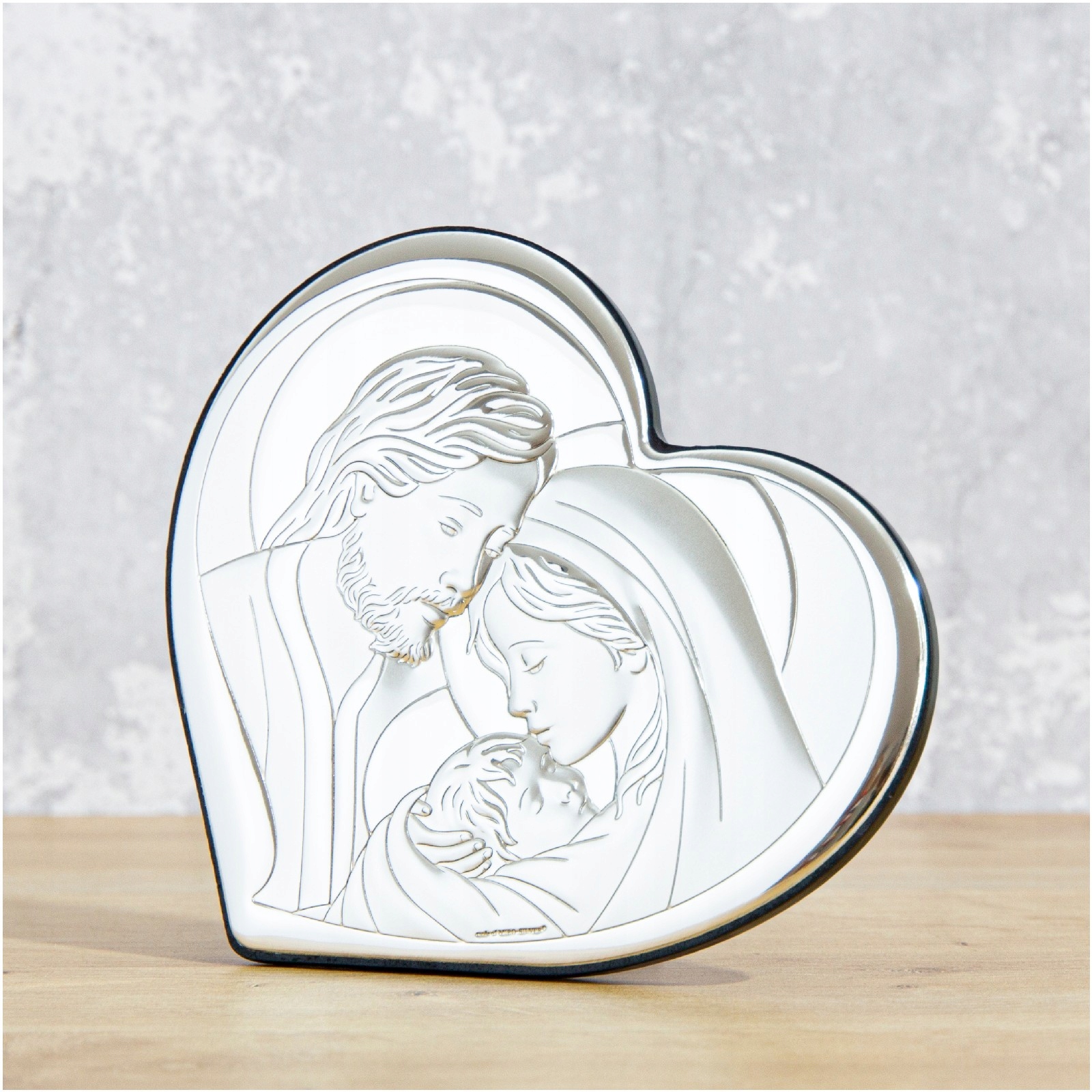 ŚWIĘTA RODZINA PREZENT NA ŚLUB ROCZNICĘ ŚLUBU OBRAZEK SREBRNY Z GRAWEREM Rodzaj obrazek