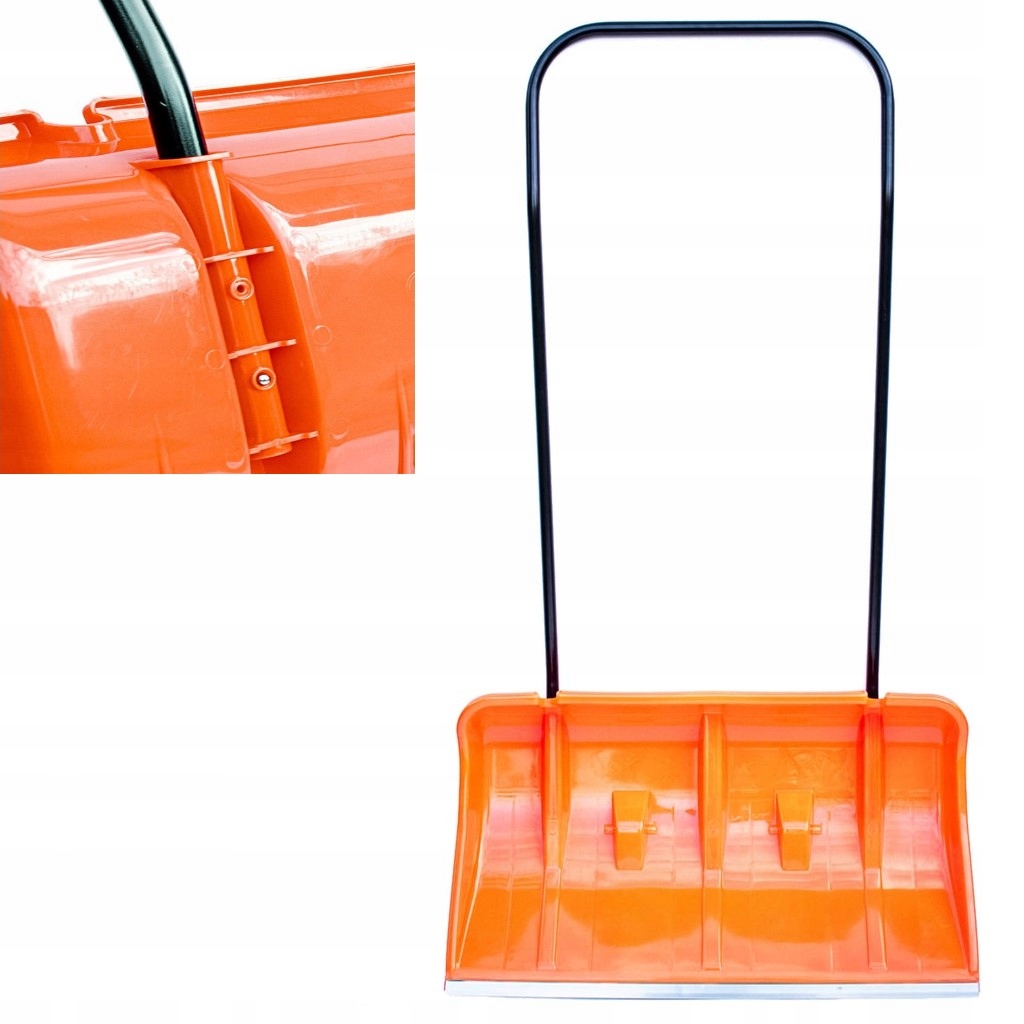 Lopata Shrnovač Sněhu Lopatka Pluh Silný Velký Oranžový Na Kolečkách