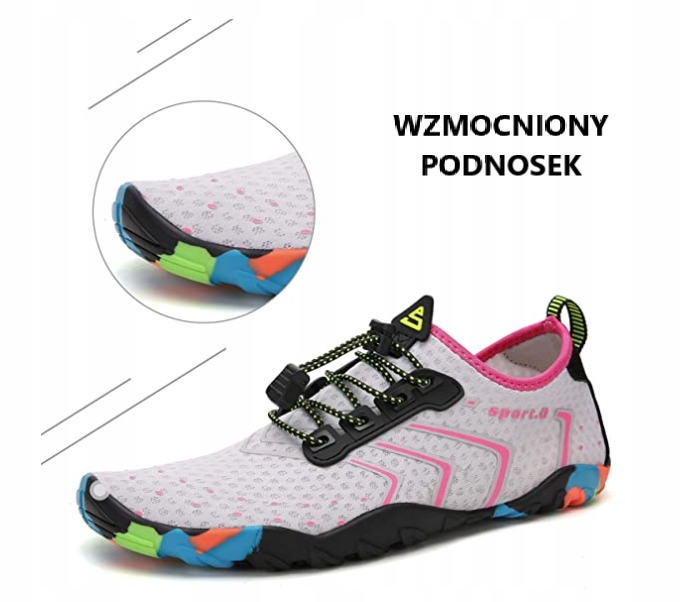 BUTY DO WODY PLAŻOWE PŁYWANIE JEŻOWCE RAFA KORALOWA SPORTOWE SKAŁY BIAŁY Marka inna