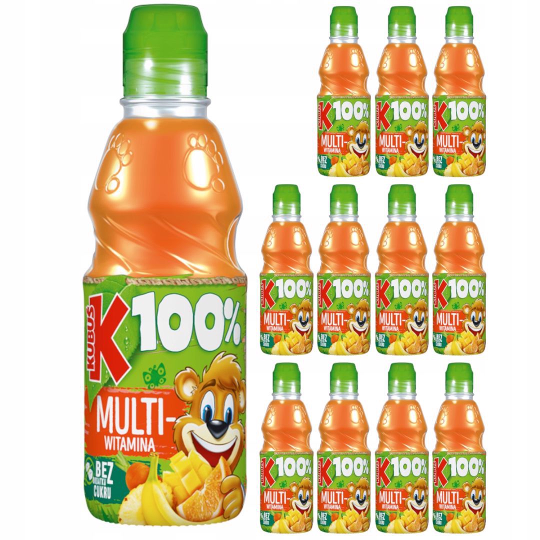 Levně Kubuś Go! Mrkvový džus broskev jablko 12 x 300 ml