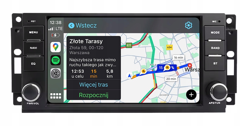 Jeep Dodge Chrysler Rádio Navigace Android Carplay Mapy 8GB/128GB Dsp