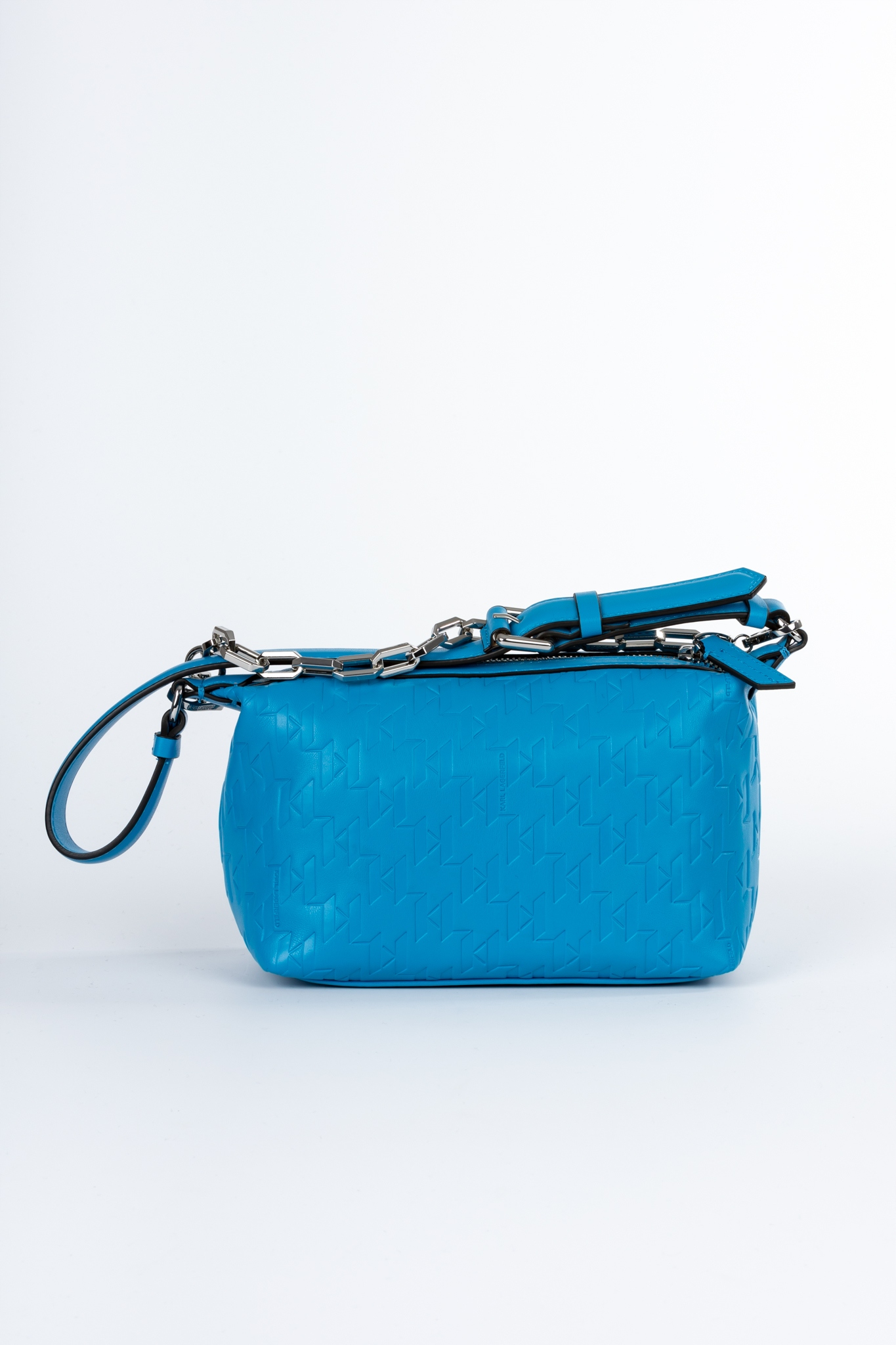 Niebieska Torebka na Ramię Karl Lagerfeld One Size Kod producenta 226W3037/K/KUSHION/EMB/SM/BAGUETTE/BLUE