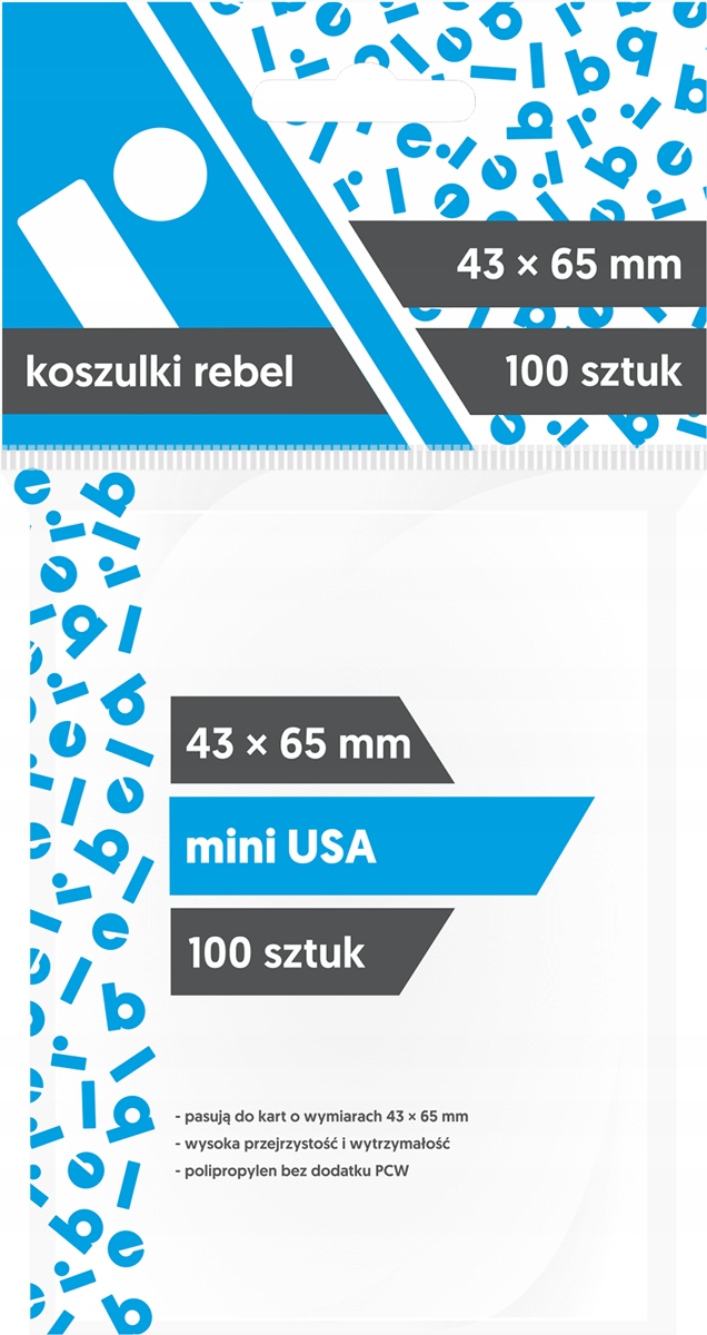 

Koszulki na karty Rebel (43x65) Mini Usa 100 sztuk