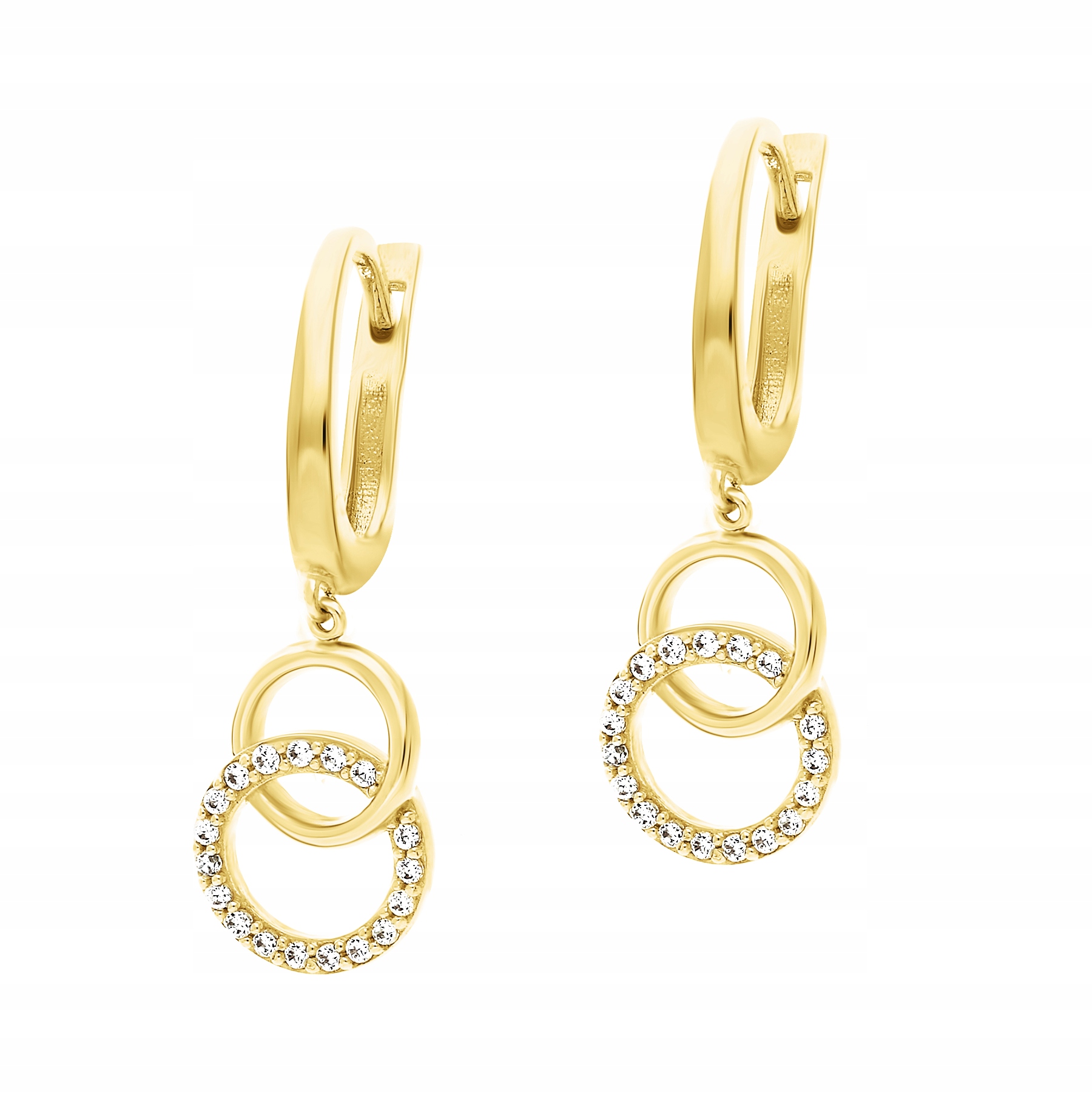 Náušnice dámské Harf zlato zirkon