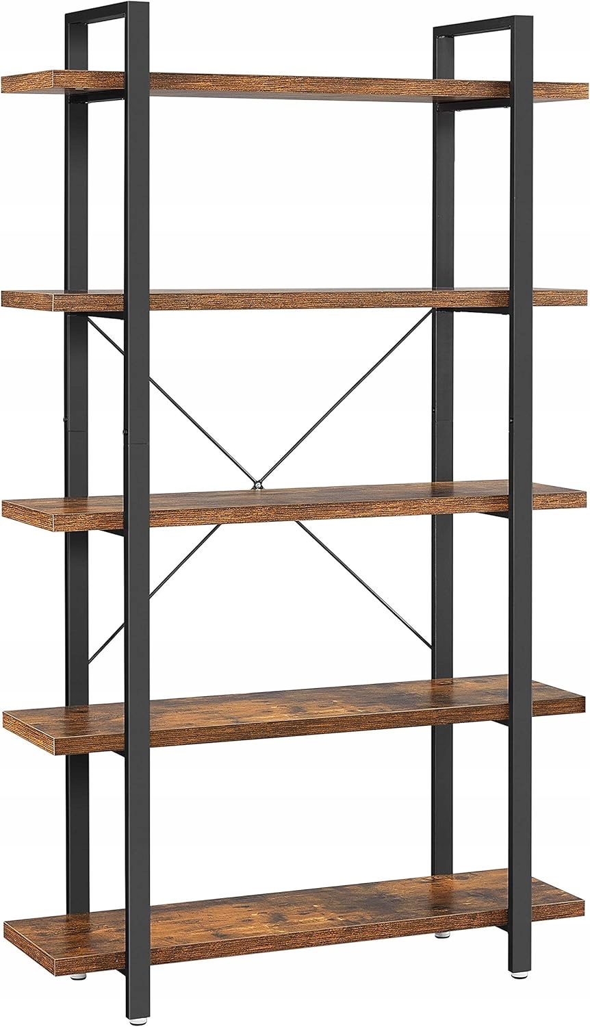 Regał na książki wysoki 177,5 cm 5 poziomów Półka stojąca dekoracyjna Loft
