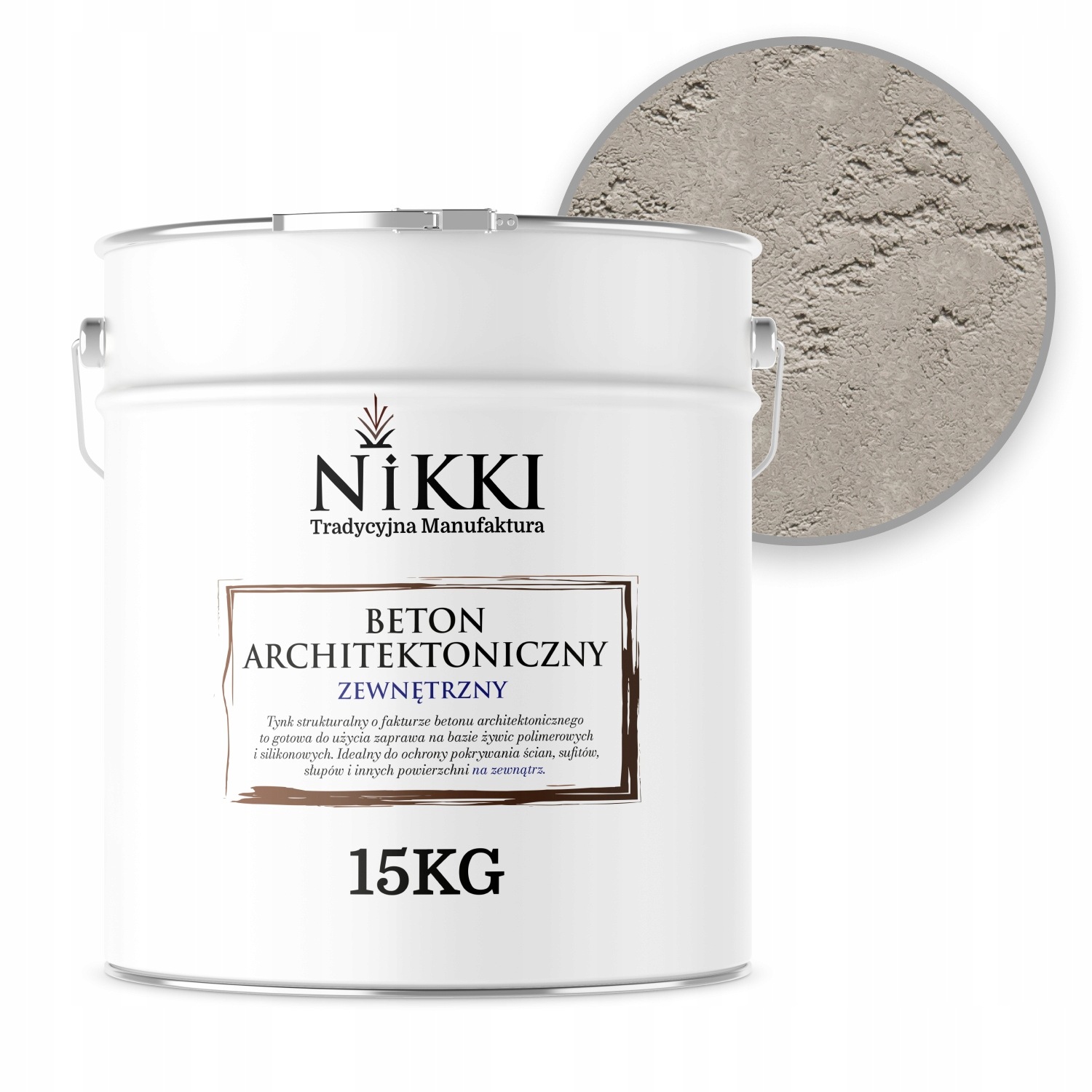Fasádna omietka so štruktúrou architektonického betónu 15 kg Šedá Jasná