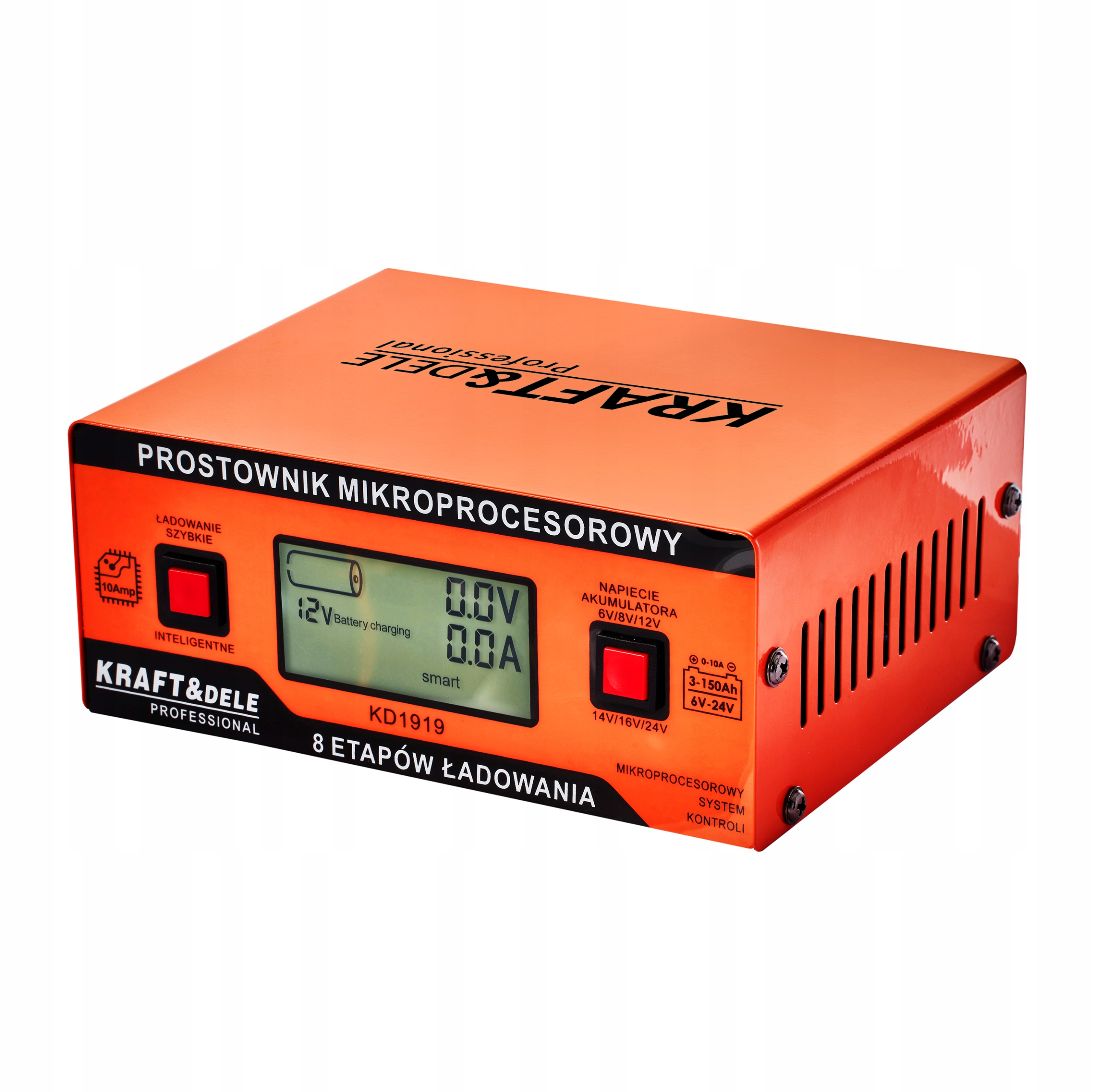 PROSTOWNIK MIKROPROCESOROWY AKUMULATOROWY ŁADOWARKA 10AMP 6/8/12/14/16/24V Model KD1919