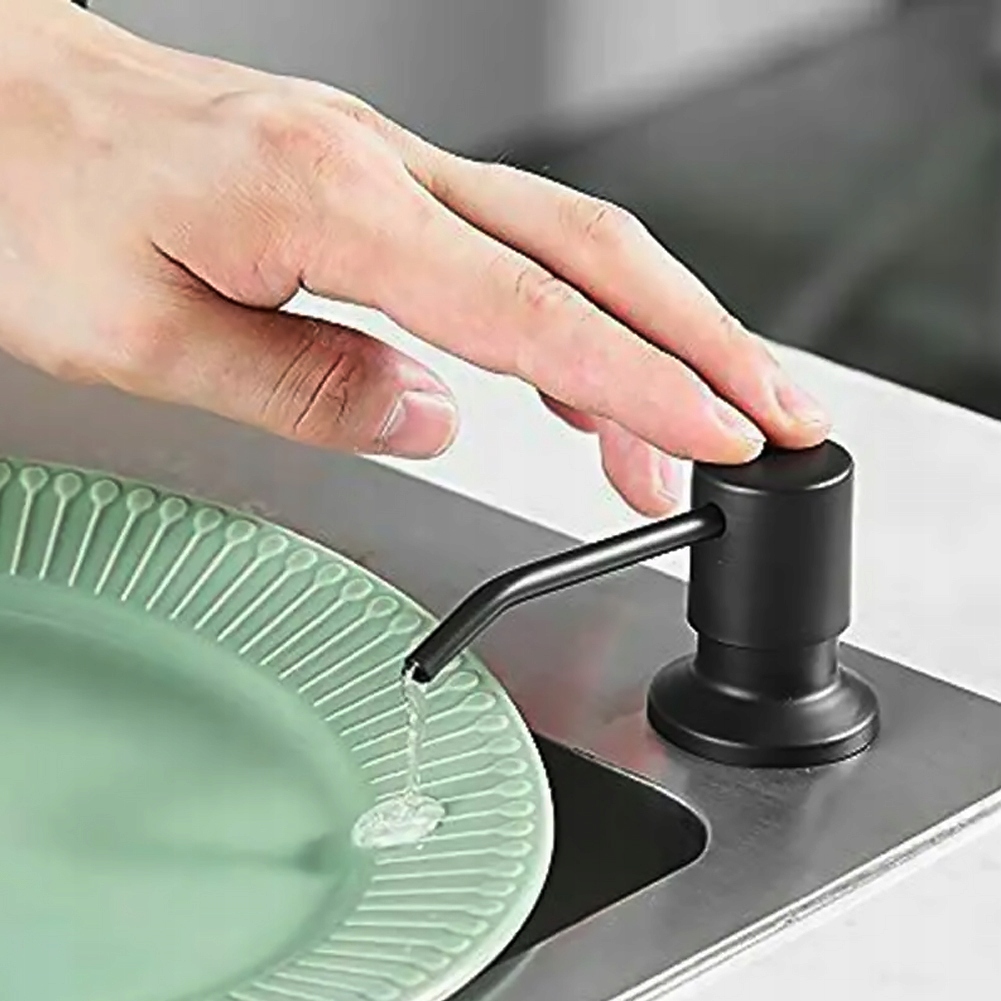 DOZOWNIK DO PŁYNU DO NACZYŃ DOZOWNIK MYDŁA DO ZLEWOZMYWAKA UMYWALKI CZARNY Kolor pompki czarny
