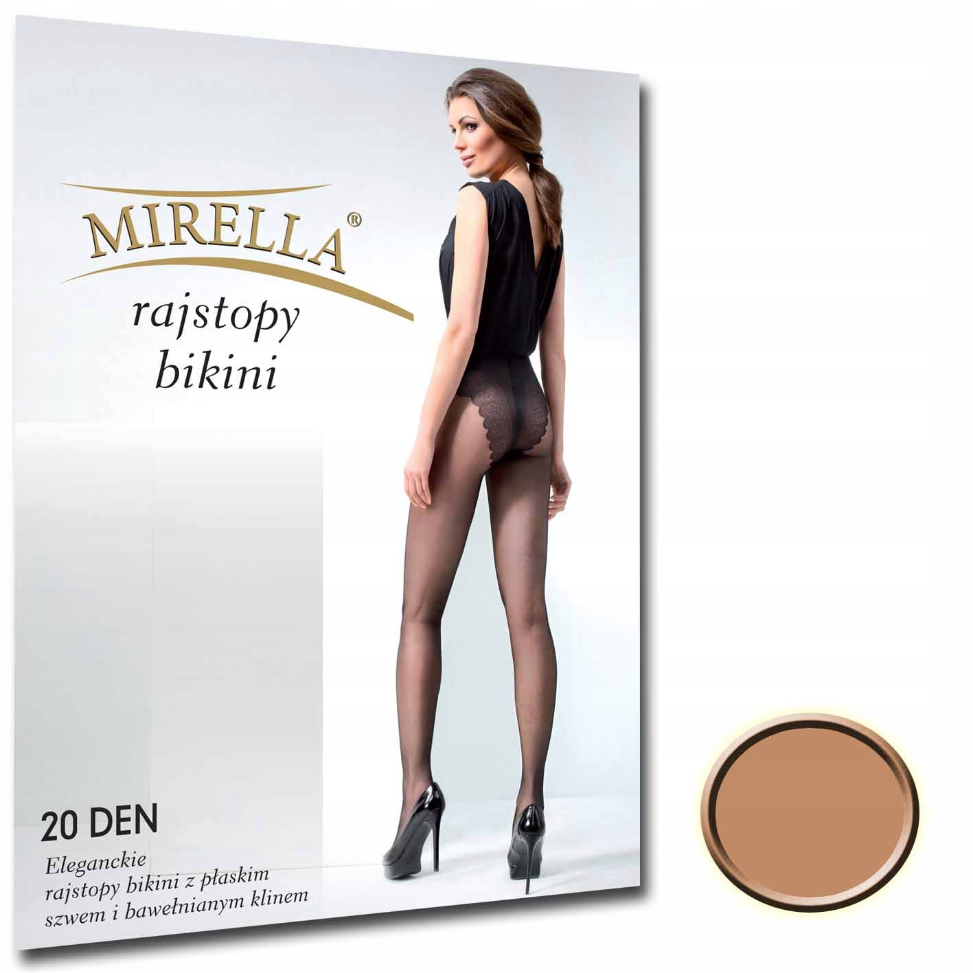 

Mirella Rajstopy Bikini 20den bezpalcowe 4 Natural