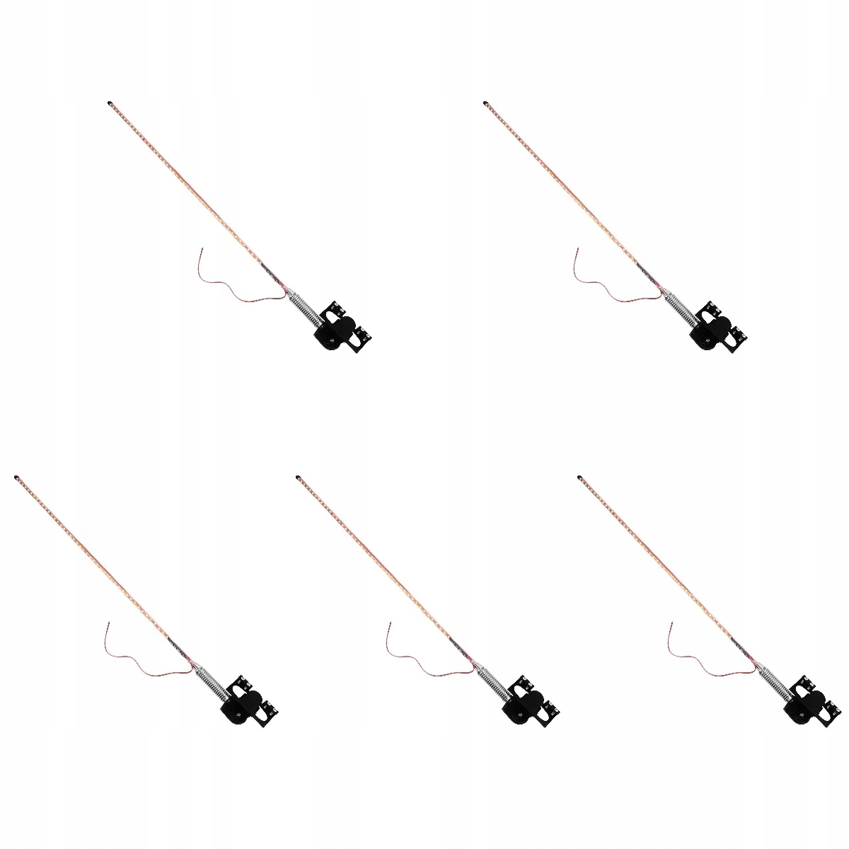 Lekki maszt flagowy z anteną do samochodów