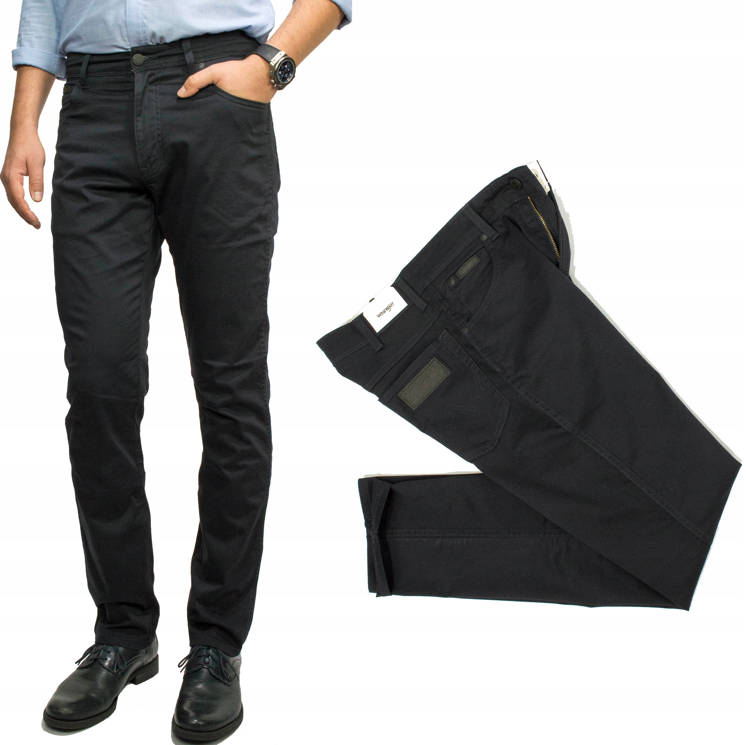 Wrangler Texas Slim Dark Navy pánské kalhoty W32 L34