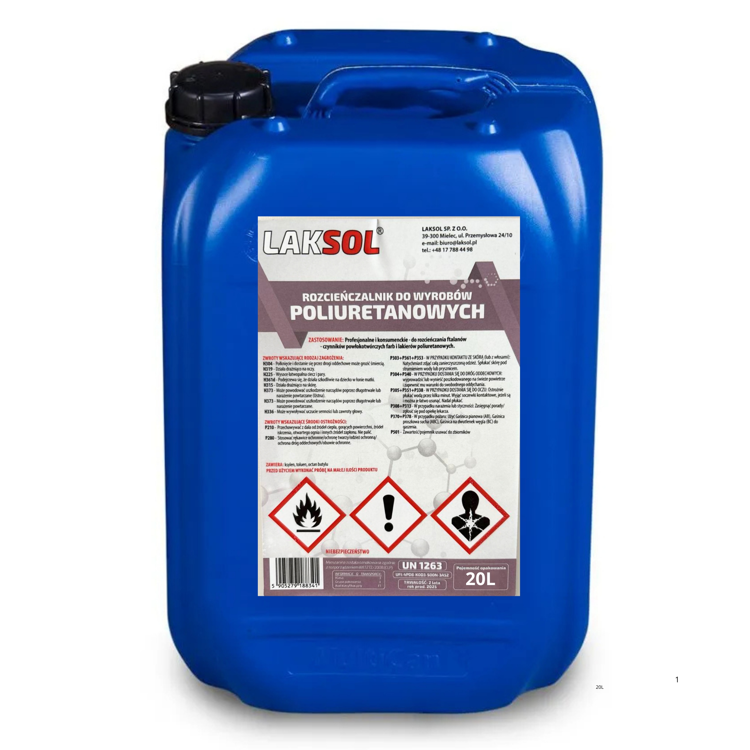 Rozpouštědlo 20 l Polyuretanové ředidlo pro polyuretanové výrobky