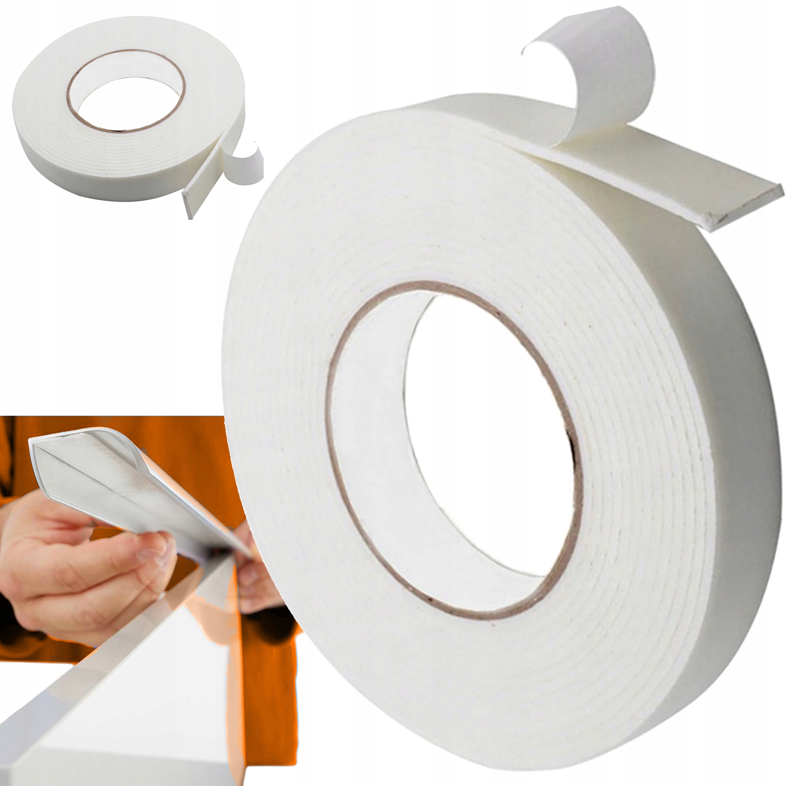 TAŚMA MONTAŻOWA DWUSTRONNA PIANKOWA MOCNA 17MM Stan opakowania brak opakowania